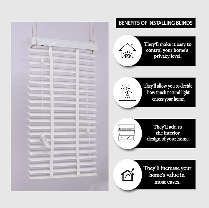 Faux wood White tape blinds