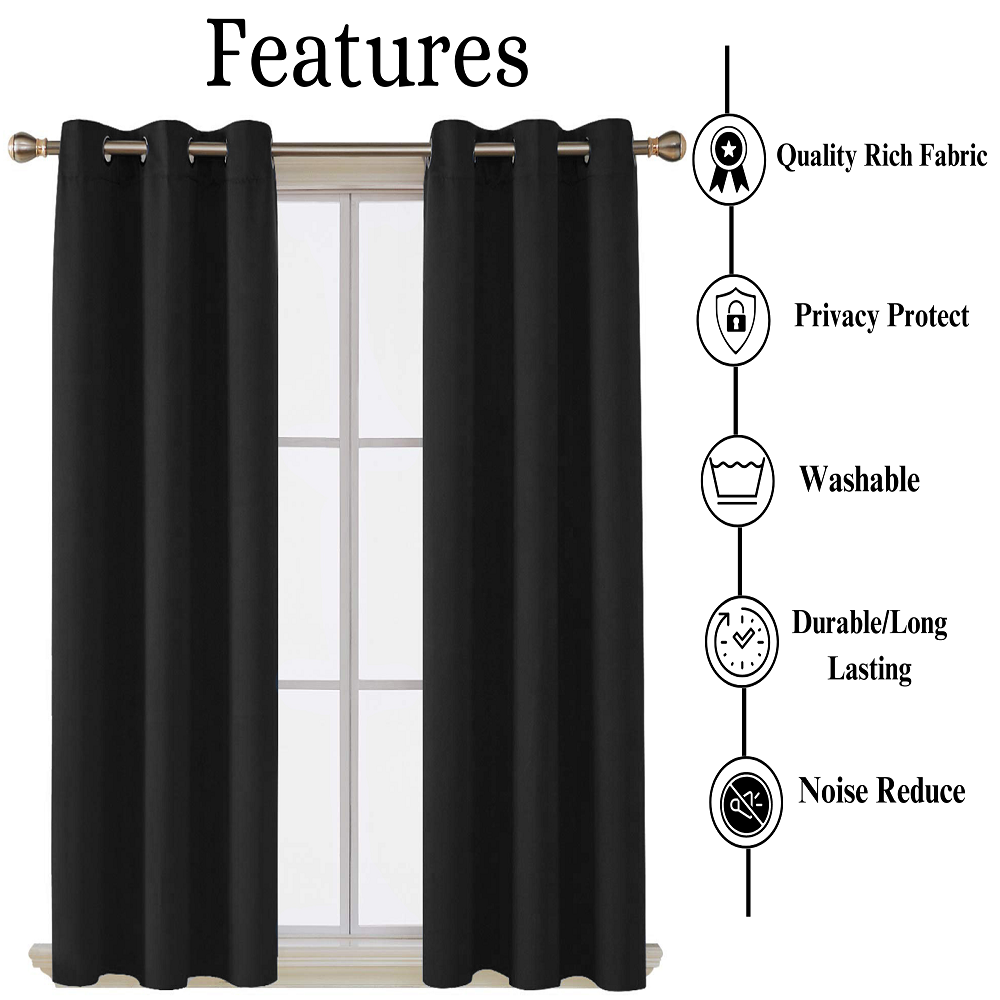 Thermal-insulated blackout curtains