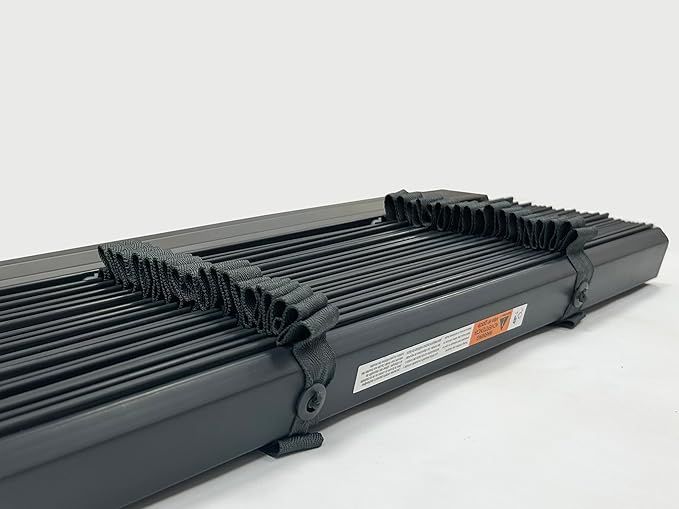 Funky gadgets Charcoal Faux wood Window Venetian Blinds 50mm Horizontal Slats Wooden Blinds for Kitchen Trimmable, Child Safe Tape Design Blind Embossed Pattern