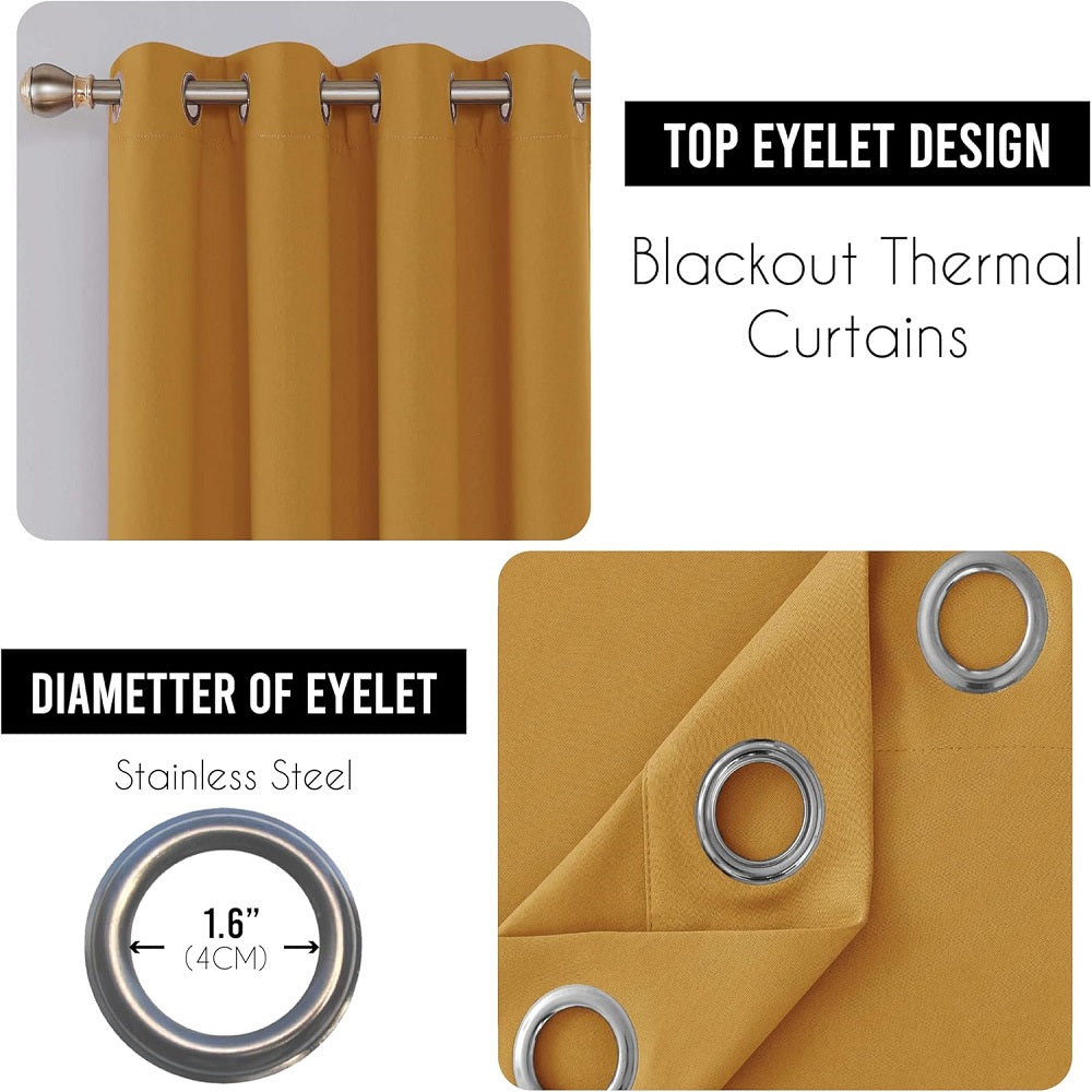 Machine-washable blackout curtains