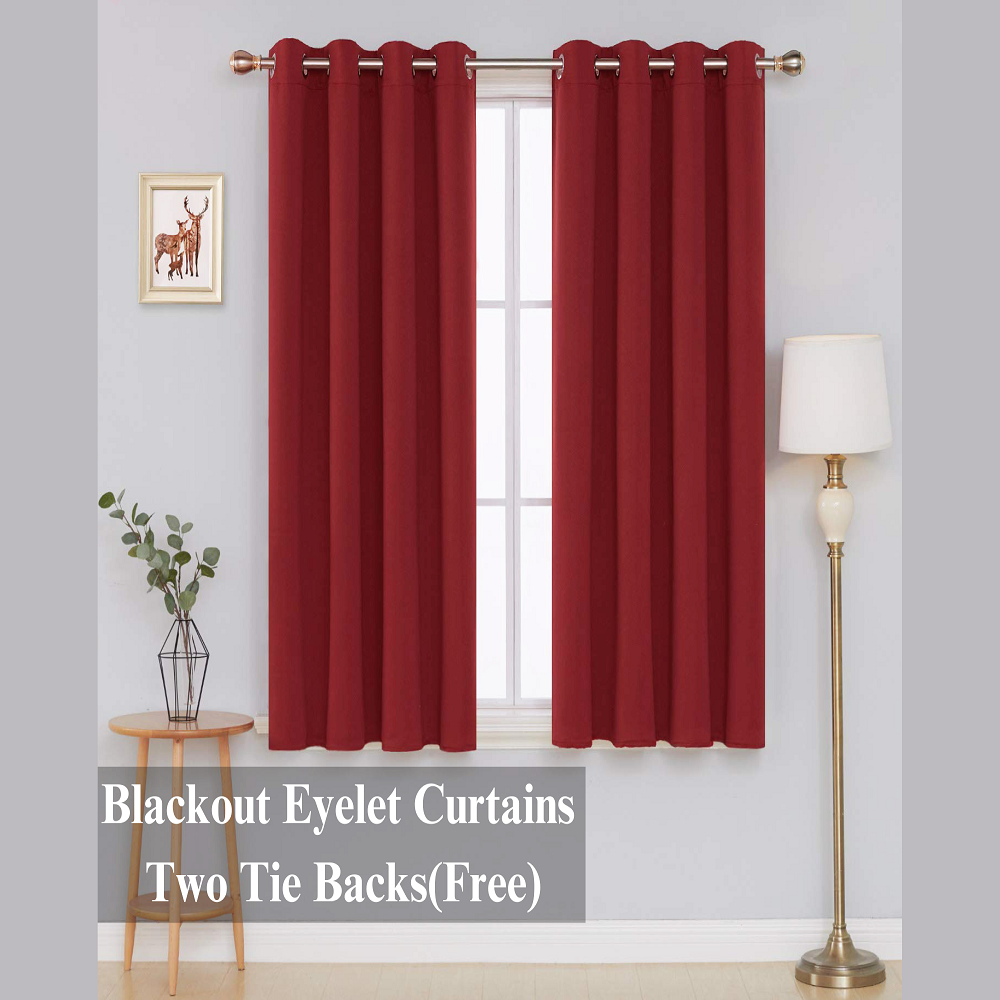 Floor-to-ceiling blackout curtains