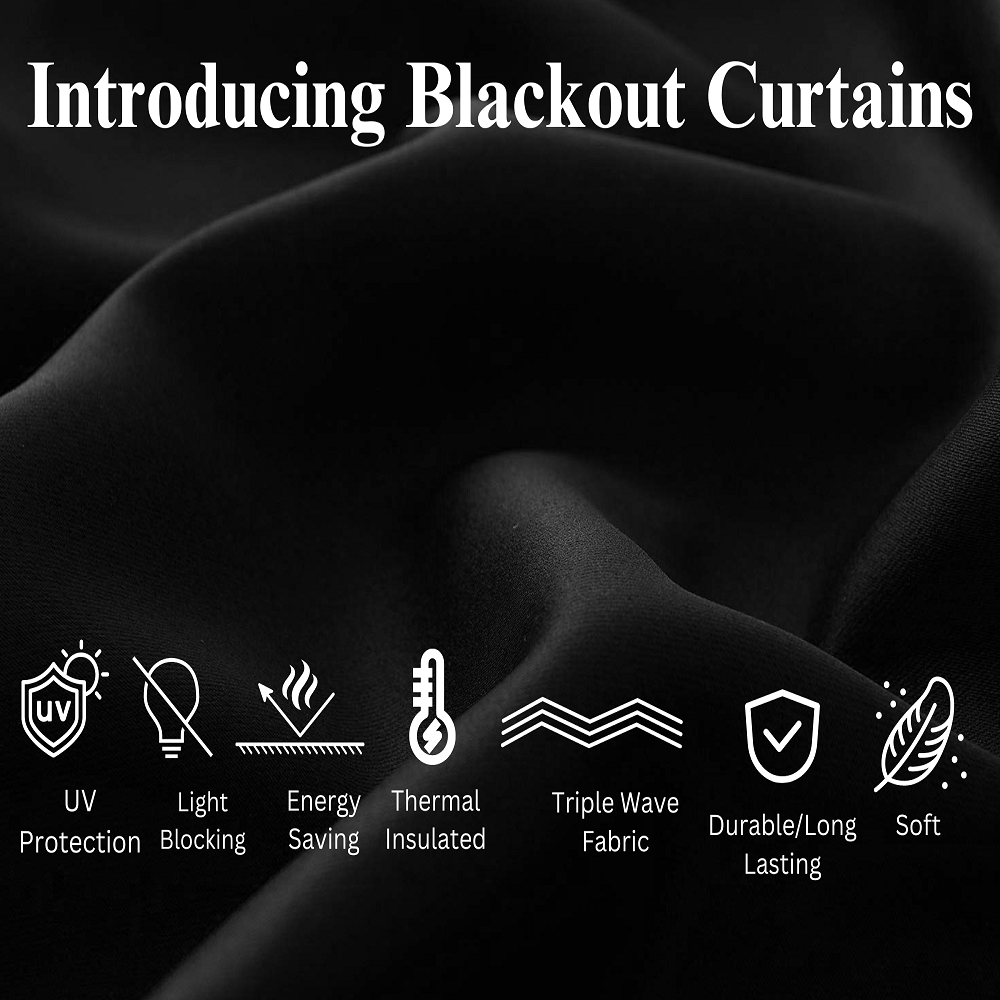 Energy-efficient blackout curtains