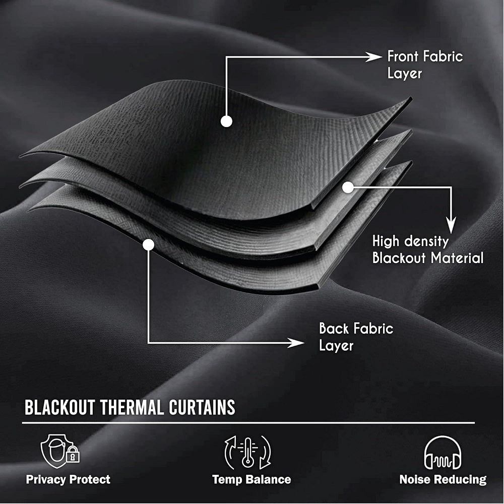 Floor-to-ceiling blackout curtains