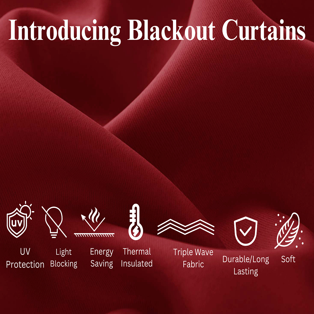 Machine-washable blackout curtains