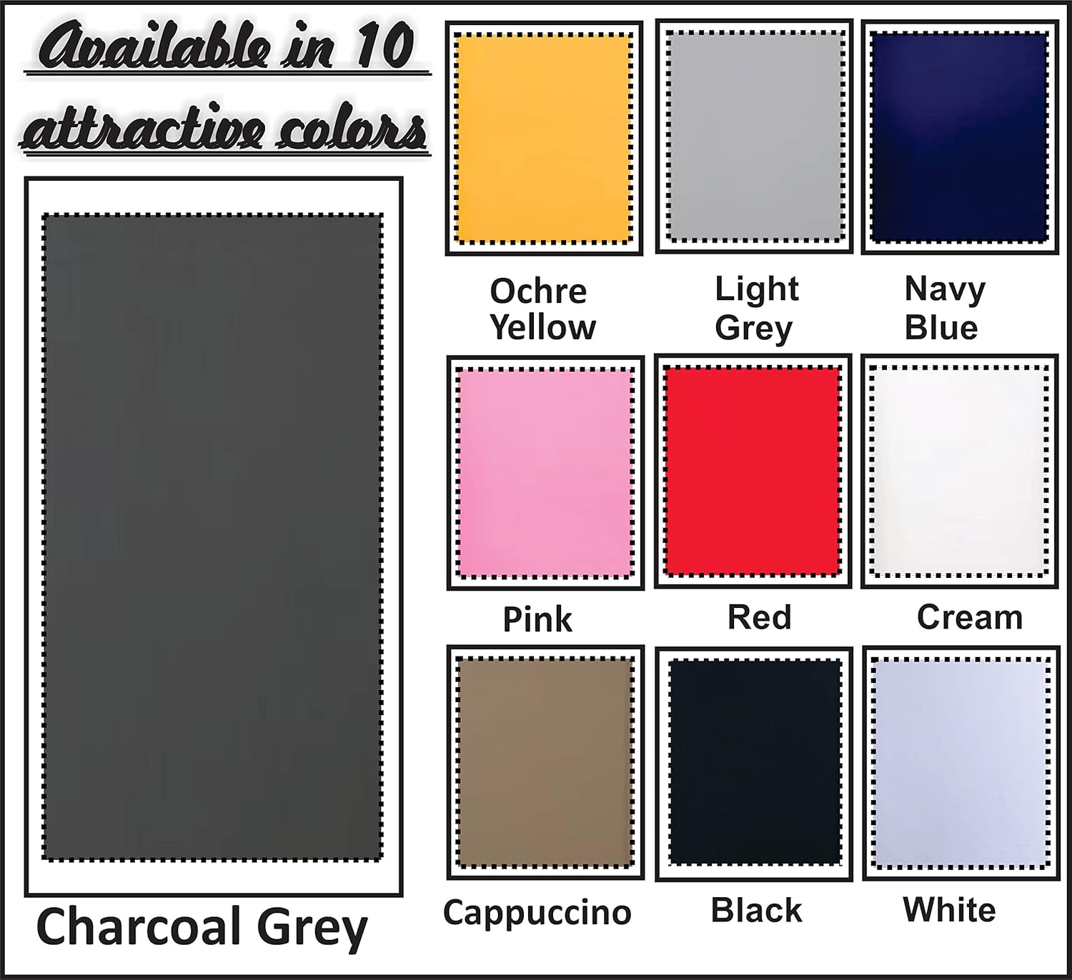 Funky Gadgets Blackout Roller Blinds Window Shades Easy Fit Thermal Roller Blind 3 Pass Black Out Fabric for Room Darkening Trimmable Child Safe Metal Tube Charcoal Grey