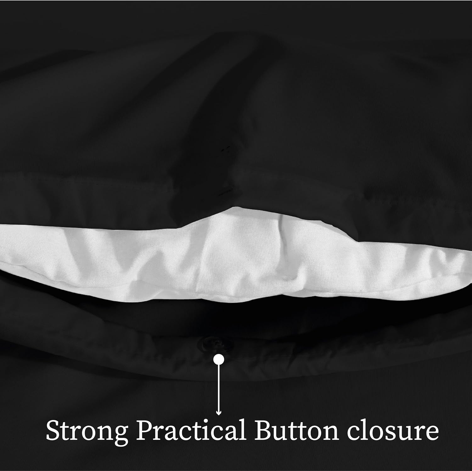 funky gadgets Duvet Cover Sets Black - Soft Brushed Microfiber Plain Dyed Duvet Cover Sets with Pillow Cases- Bedding Quilt Cover Set.