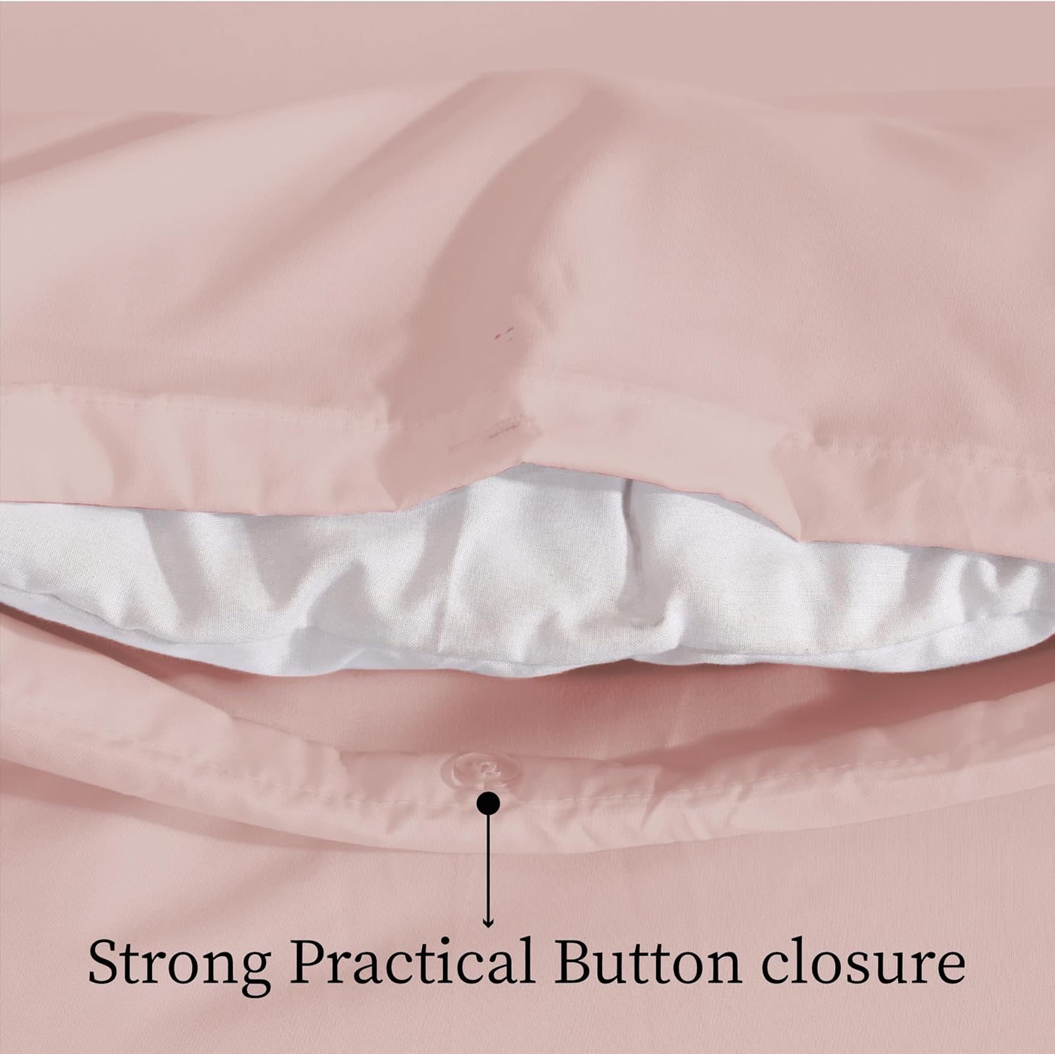 funky gadgets King Size Duvet Cover Sets Blush PInk - Soft Brushed Microfiber Plain Dyed Duvet Cover Sets with Pillow Cases- Bedding Quilt Cover Set.