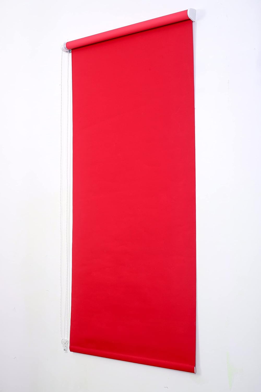 Funky Gadgets Roller Blinds Thermal Blackout Roller Blind, Easy Fit Child Safe Trimmable UV Protection Home Office, Kitchen Window Blinds, Red Blind