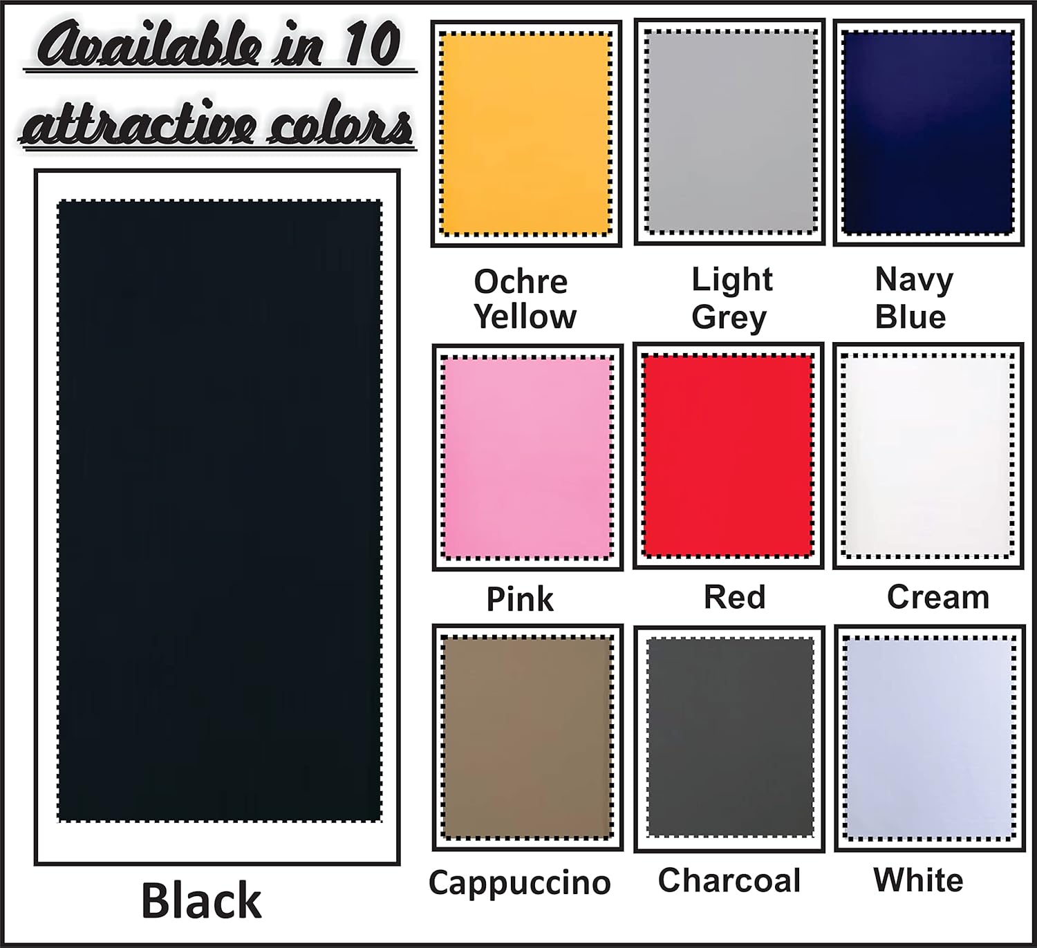 Funky Gadgets Roller Blinds Thermal Blackout Roller Blind, Easy Fit Child Safe Trimmable UV Protection Home Office Window Blinds, Black Blinds