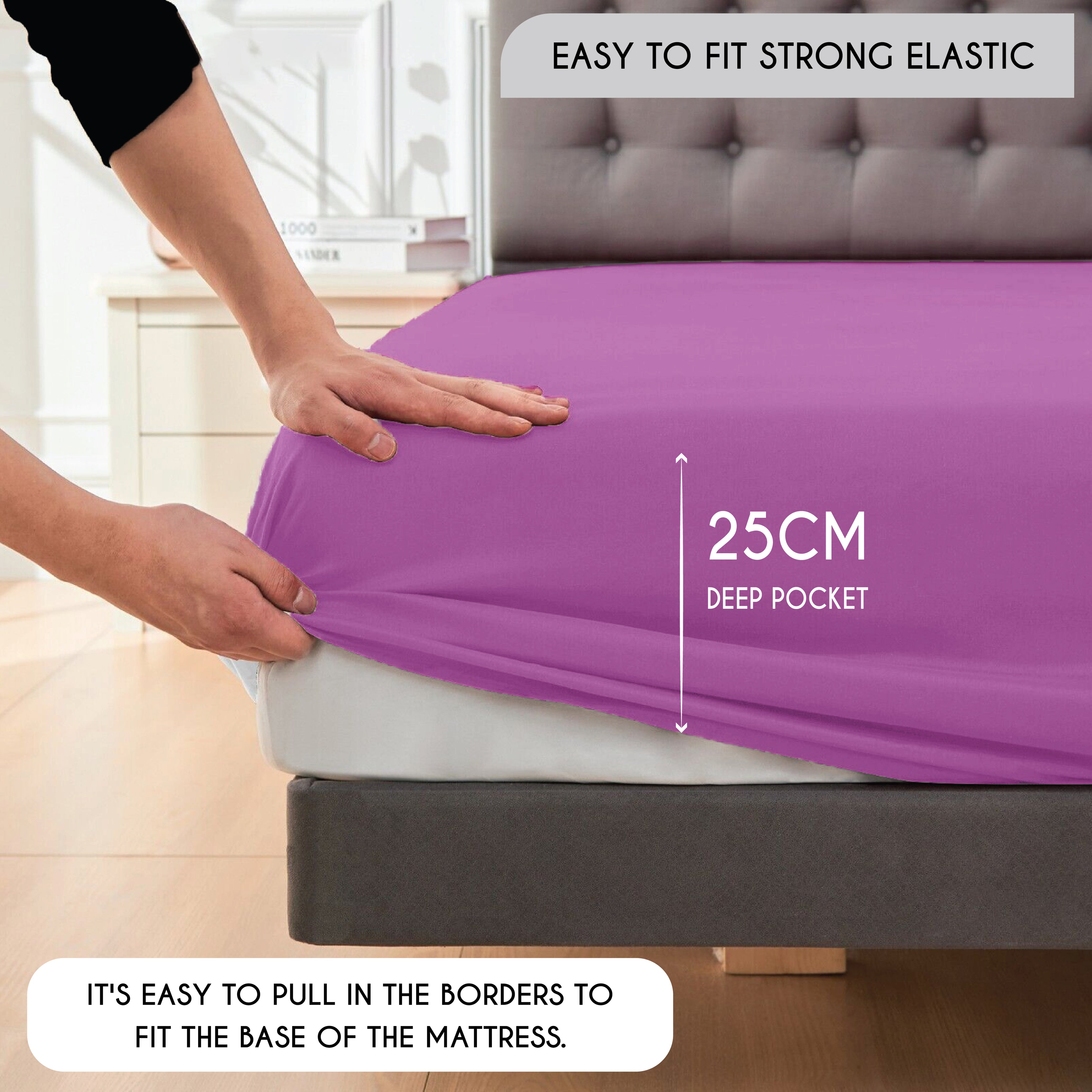 Easy-care fitted sheets