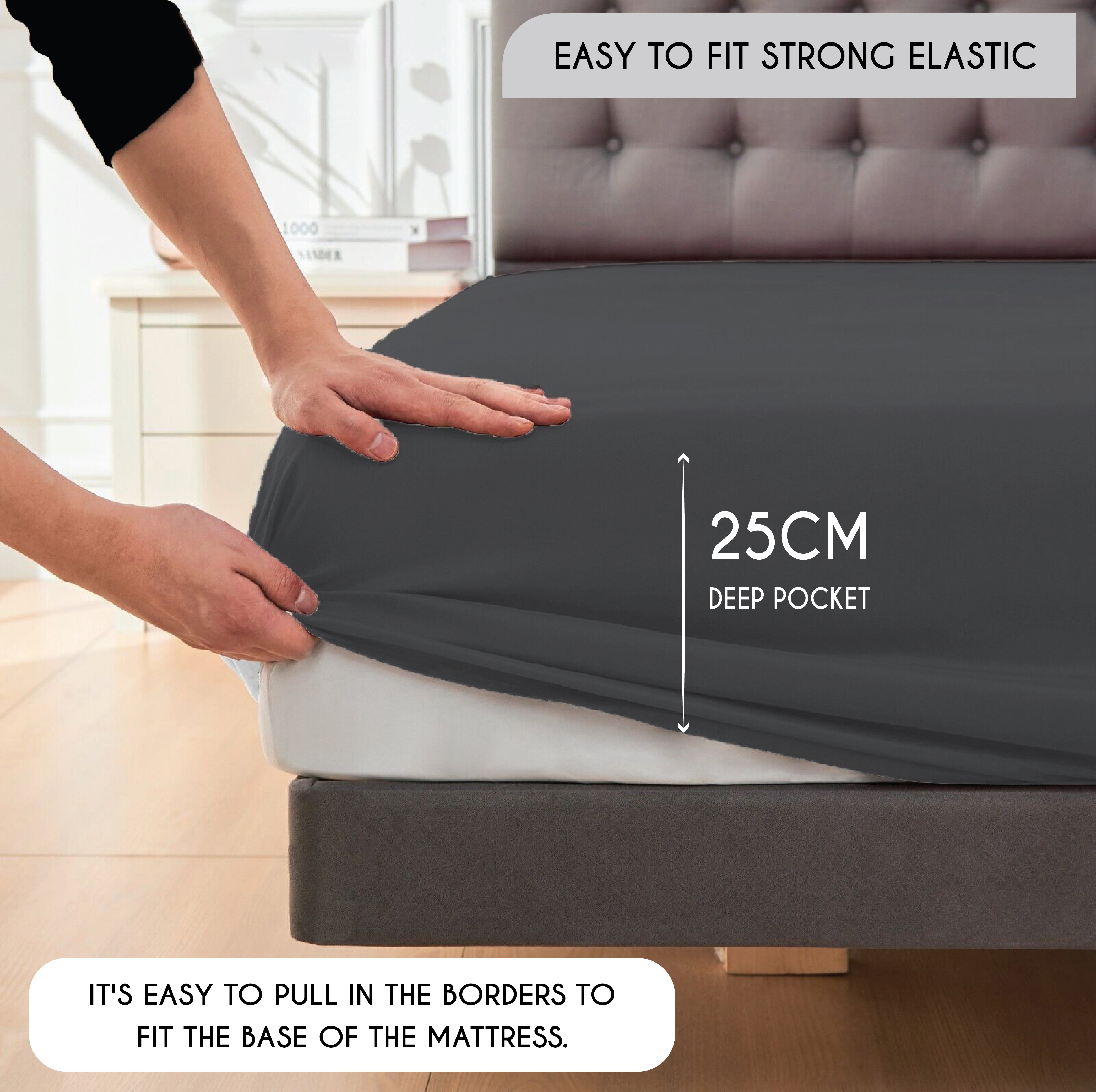 Easy-care fitted sheets