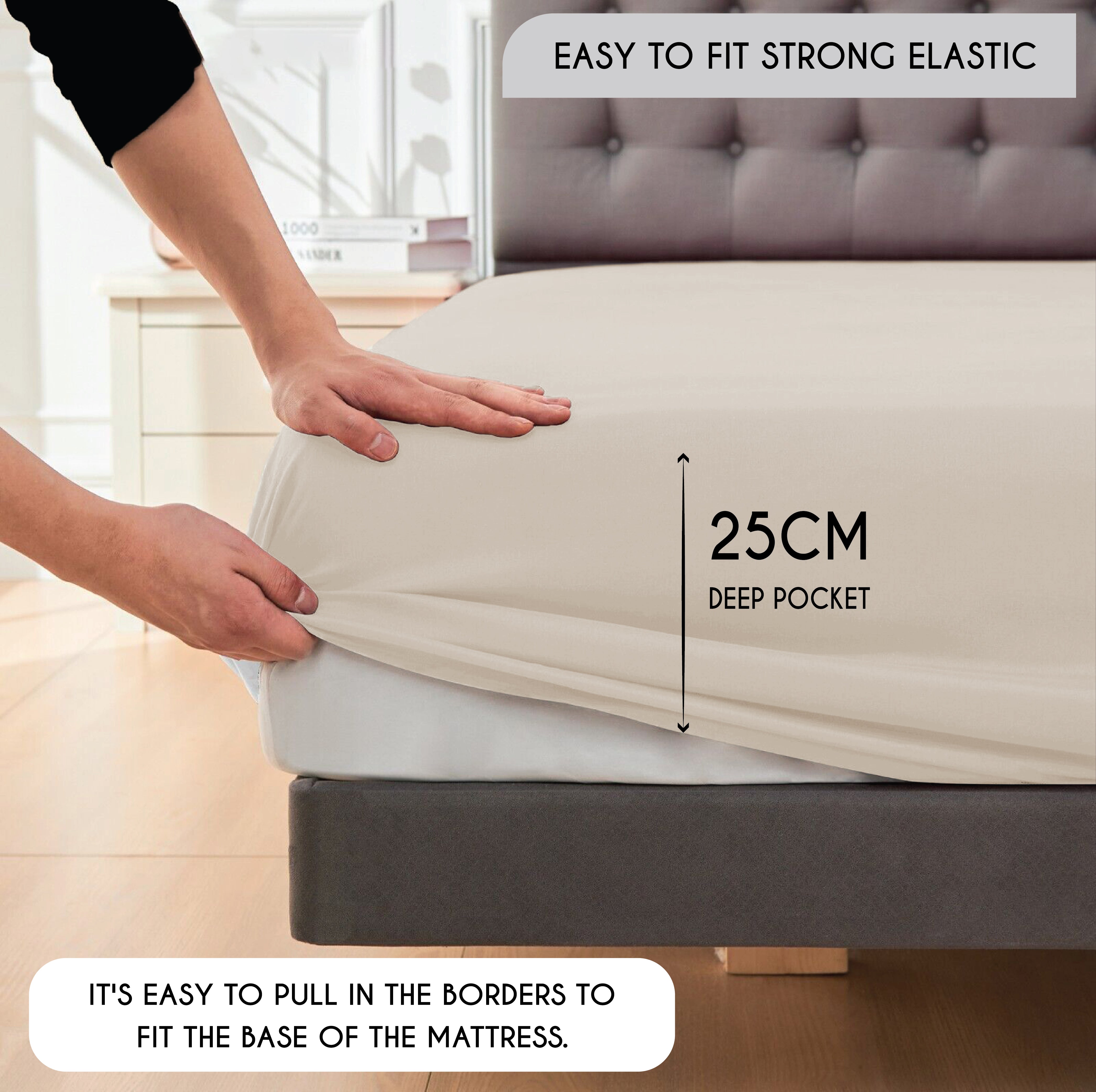 Easy-care fitted sheets