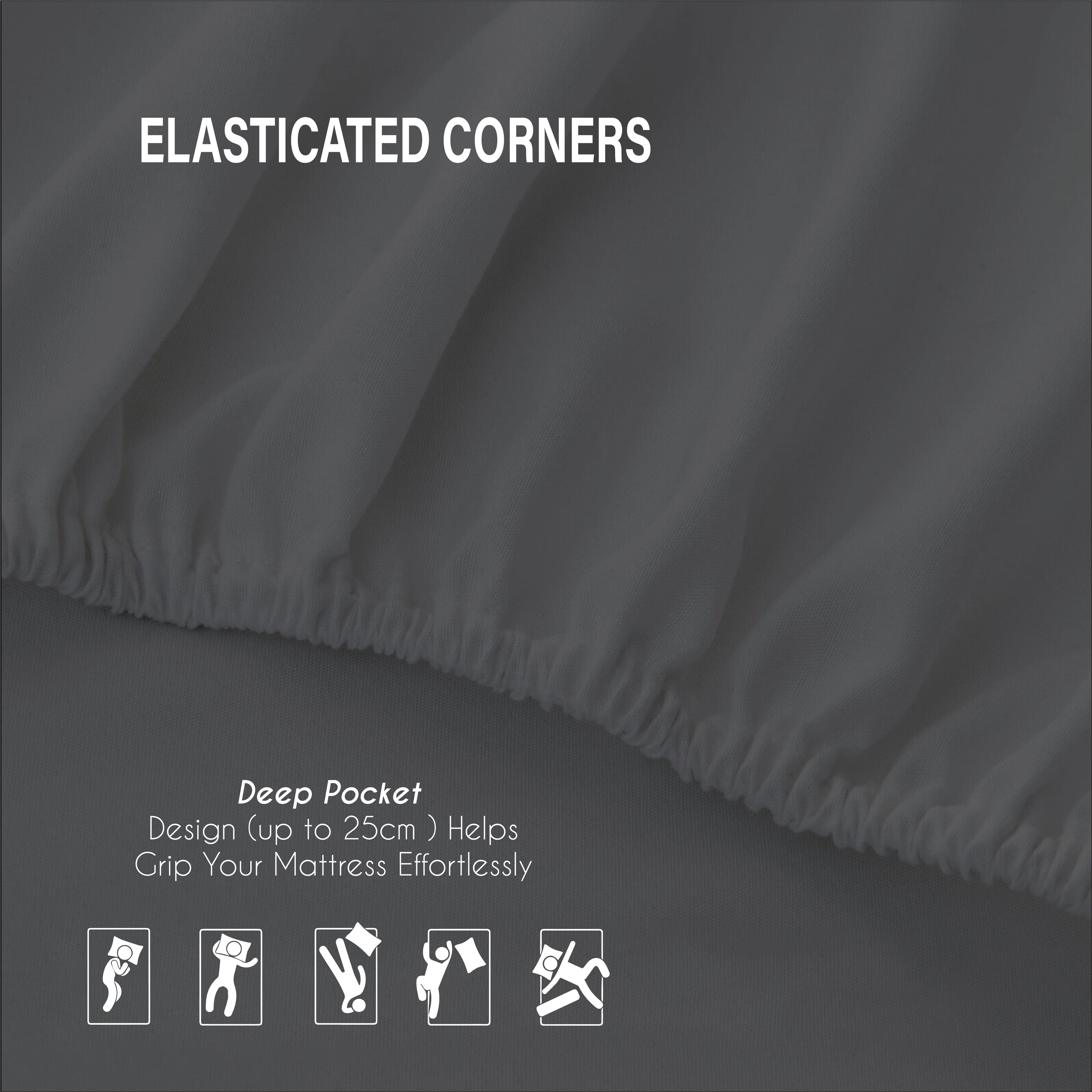   Wrinkle-resistant fitted sheets