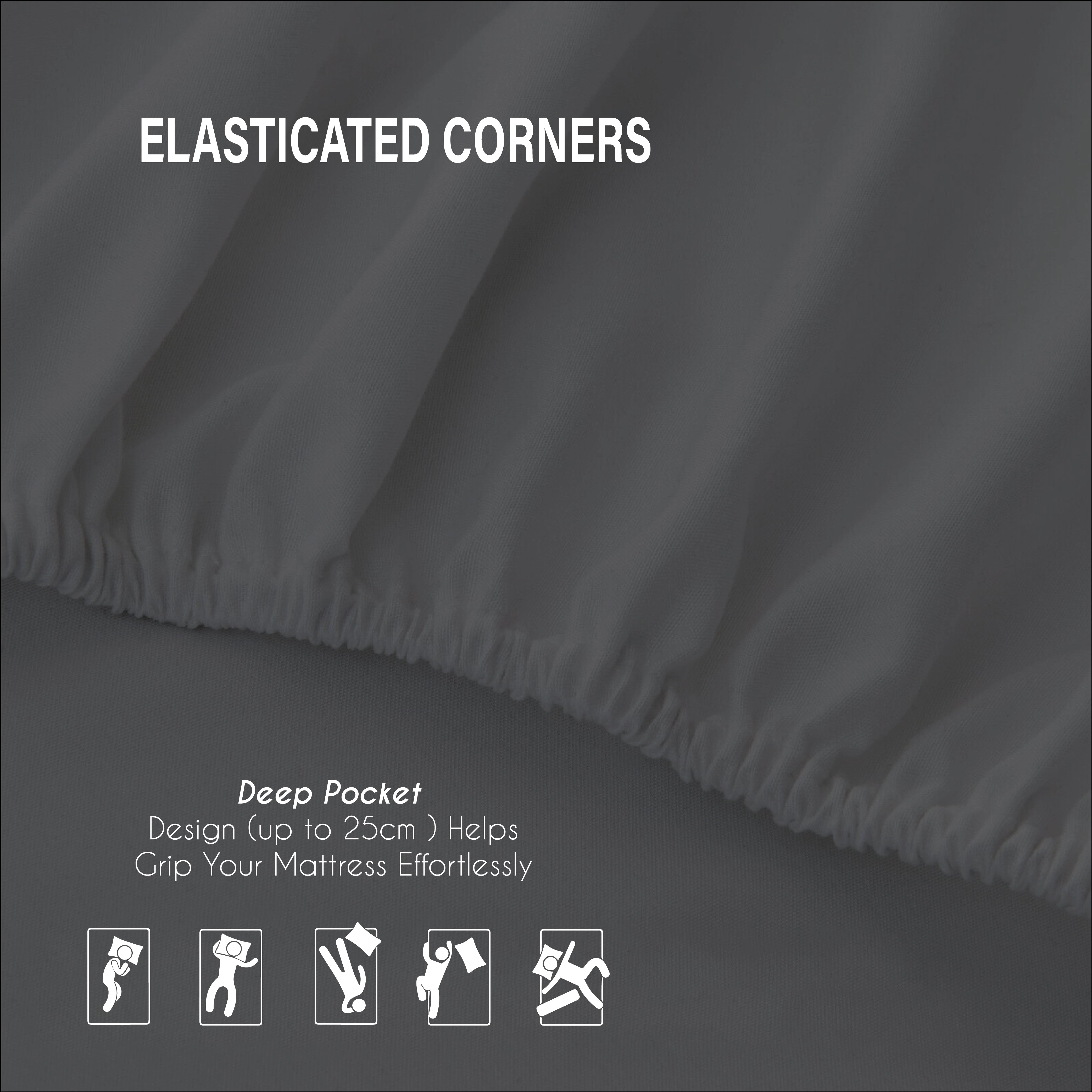   Wrinkle-resistant fitted sheets