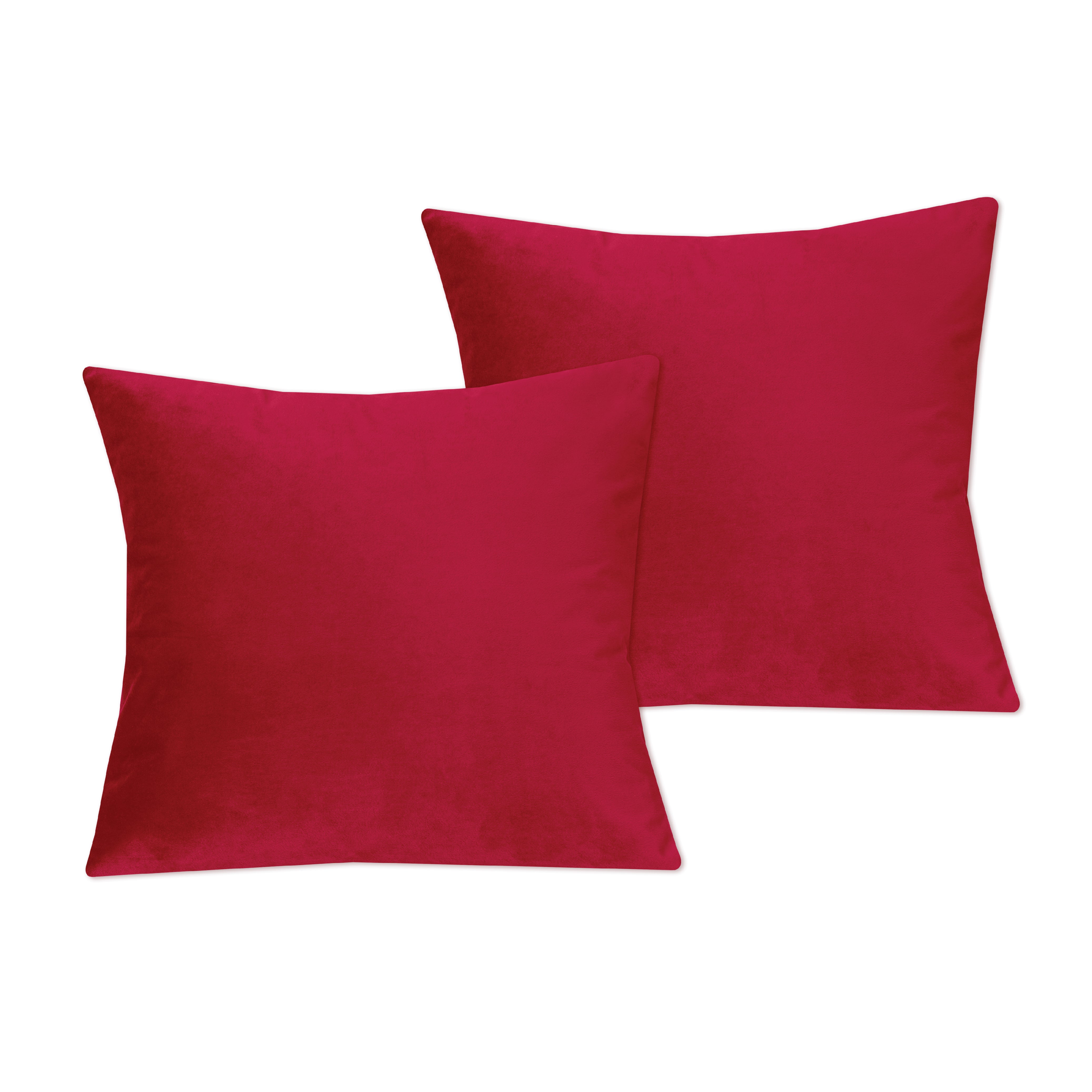 Velvet Cushion Covers 45 x 45 cm - Red