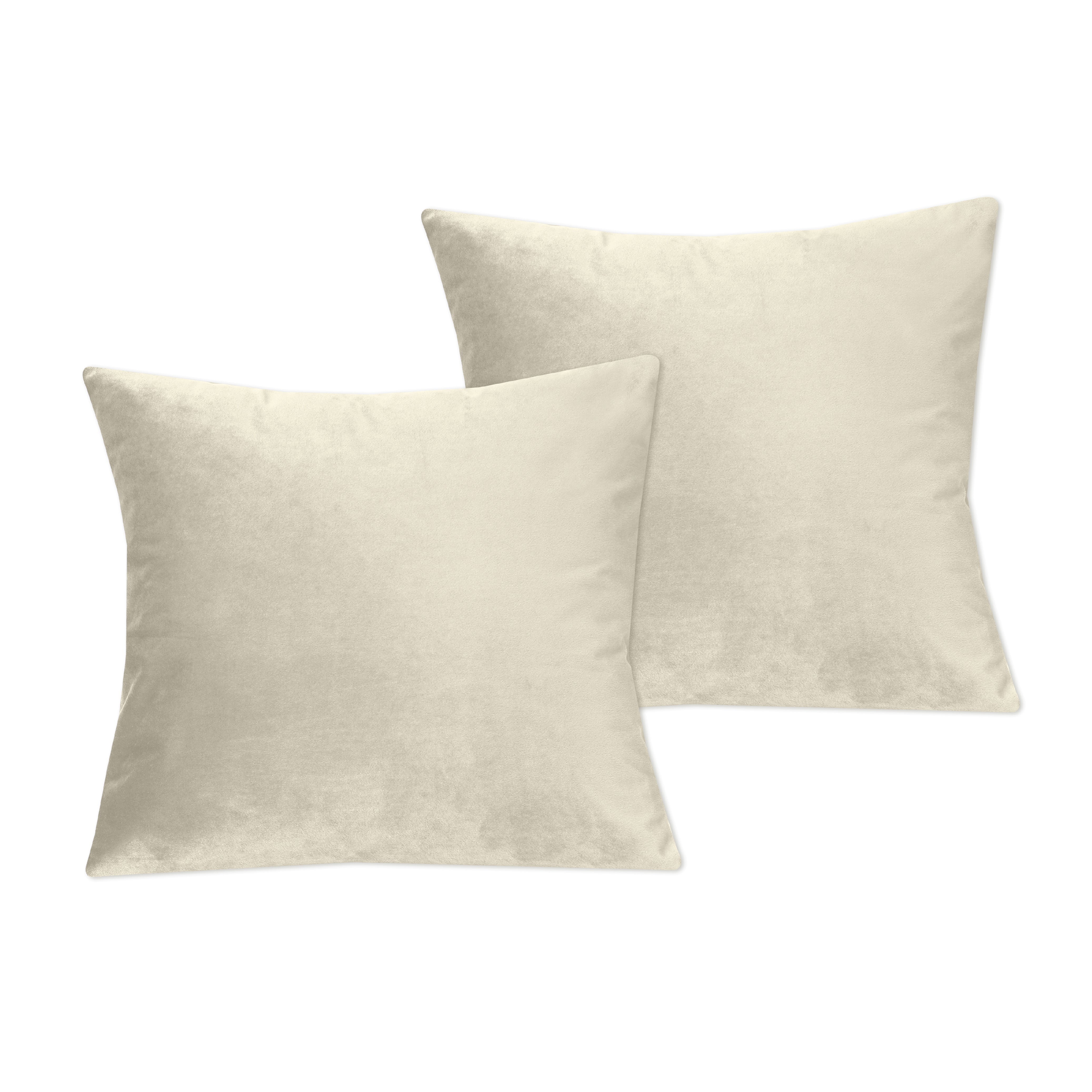 Velvet Cushion Covers 45 x 45 cm - Cream