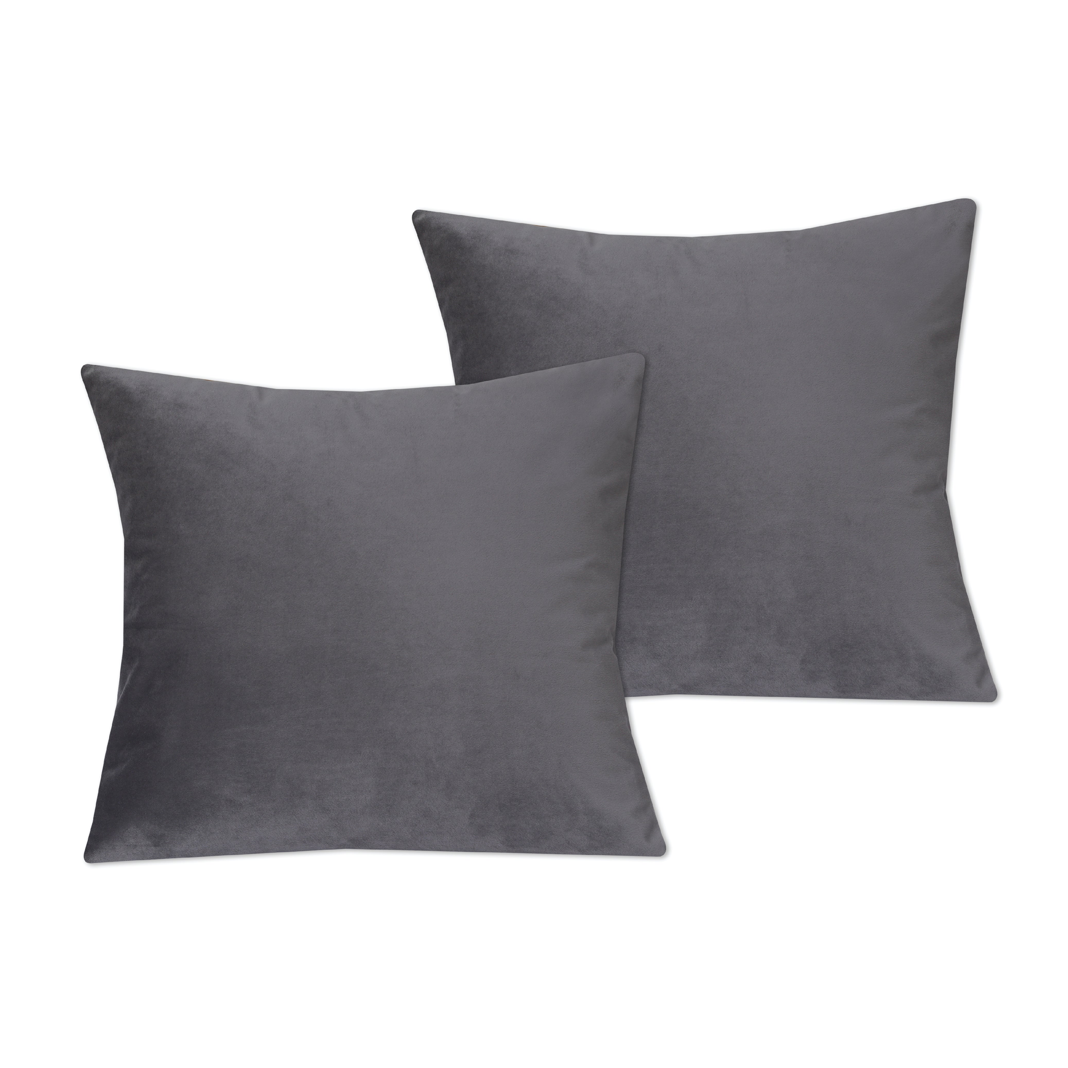 Velvet Cushion Covers 45 x 45 cm - Dark grey