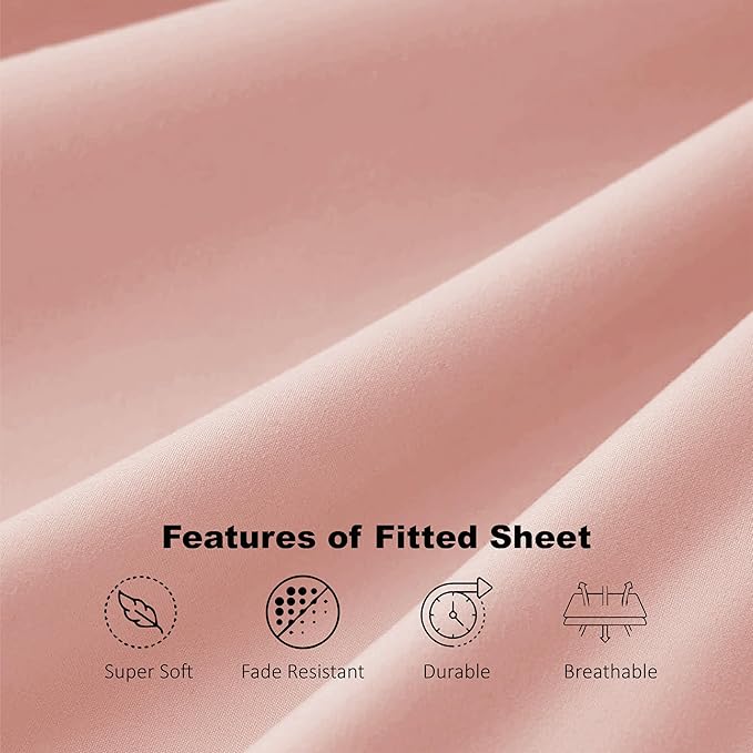 30cm Deep Blush Fitted Sheets