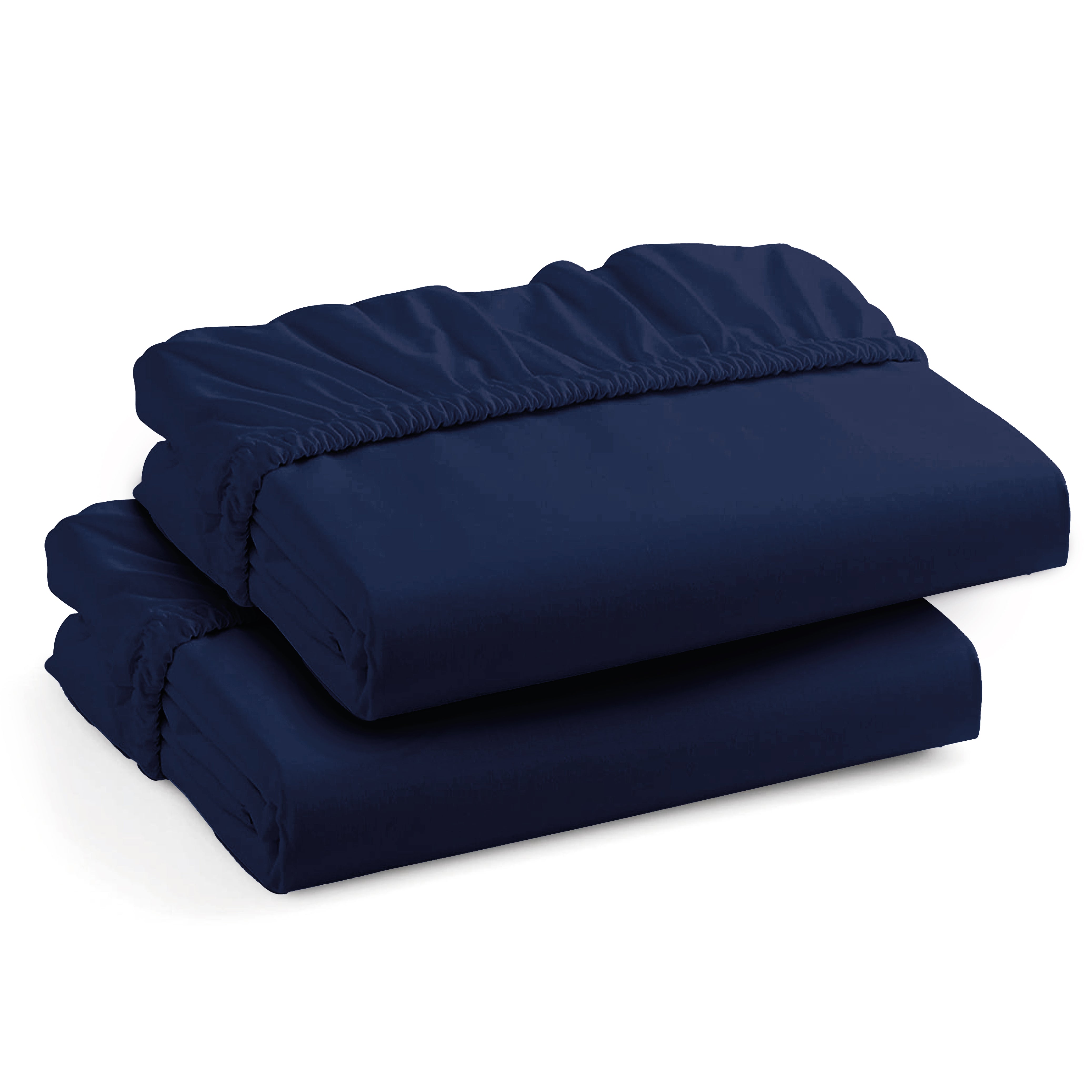 Funky gadgets Navy Luxury Poly Cotton Extra Deep Fitted Sheet Bed Sheets Bedding Set Mattress Toper Bedsheets Easy wash Fabric Pocket Bedding Sets