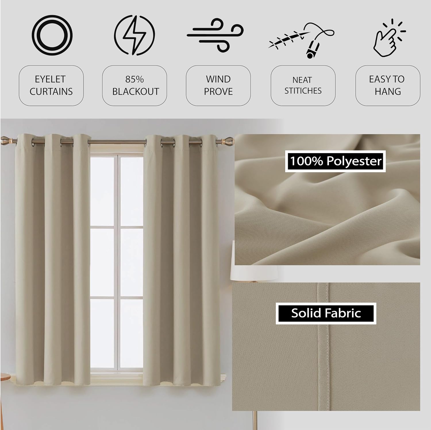 Soundproof blackout curtains