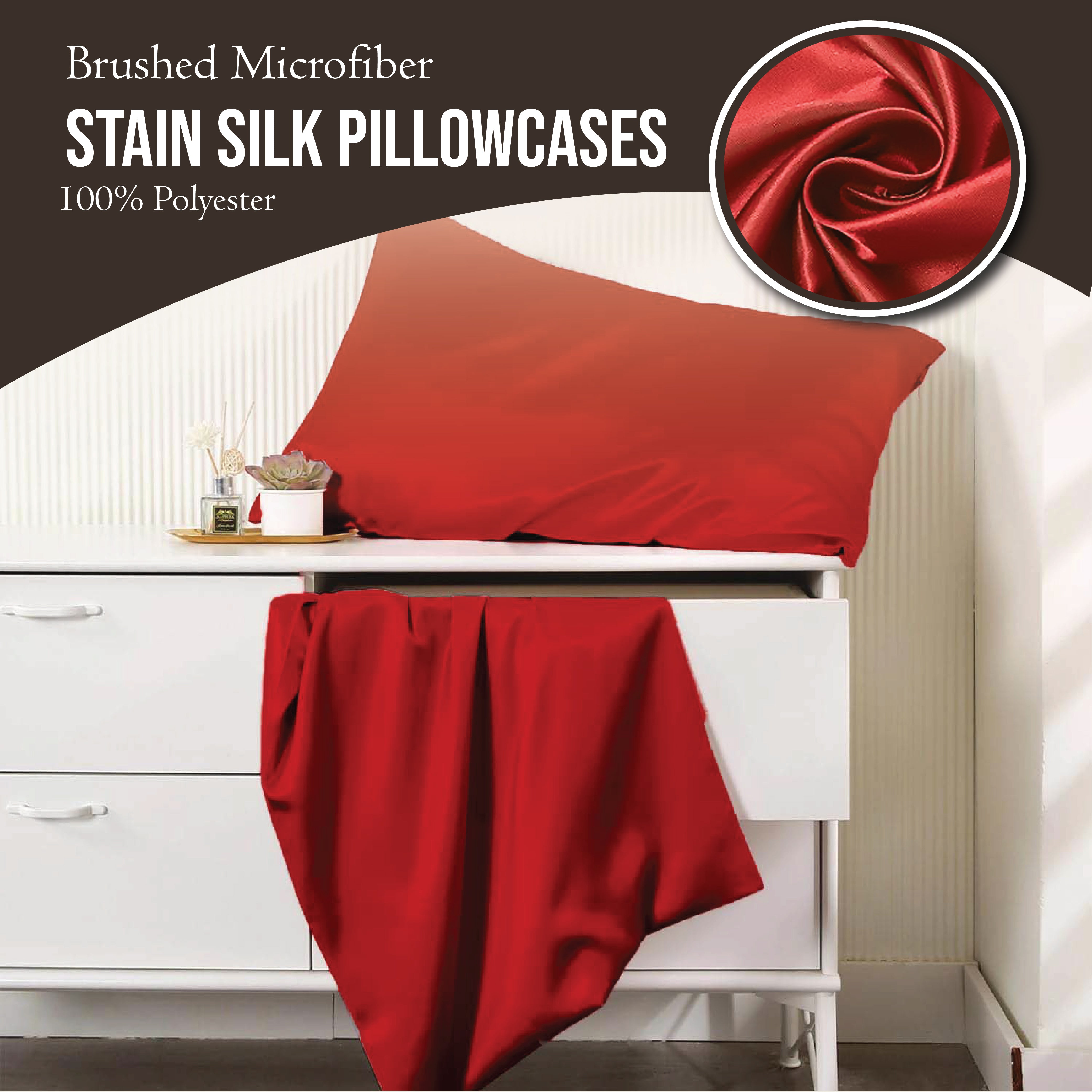  Envelope closure silk pillowcase