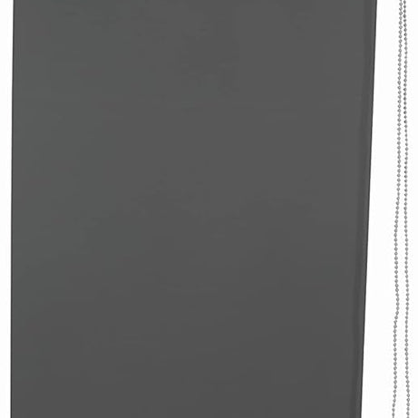 Funky Gadgets Blackout Roller Blinds Window Shades Easy Fit Thermal Roller Blind 3 Pass Black Out Fabric for Room Darkening Trimmable Child Safe Metal Tube Charcoal Grey