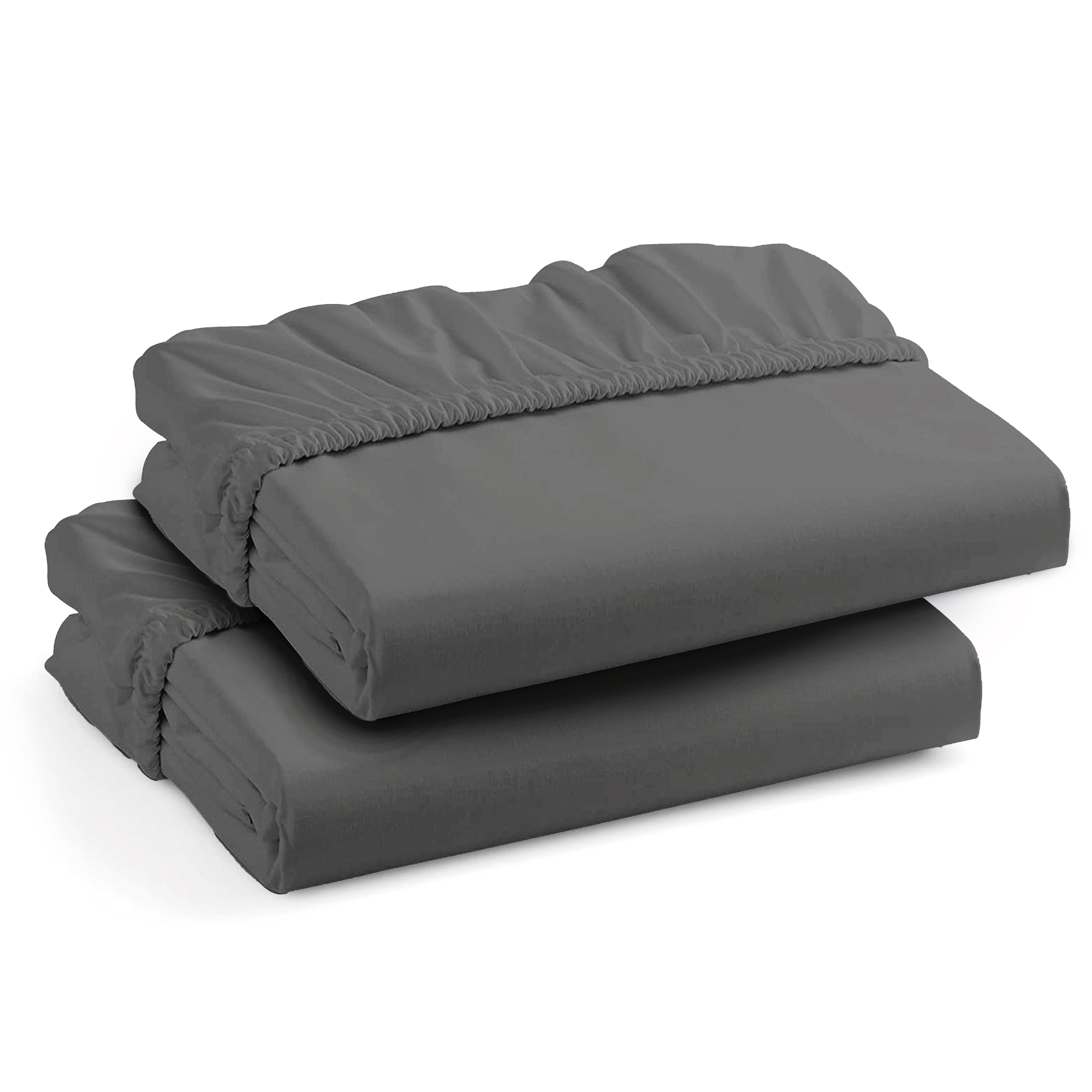 Funky gadgets Charcoal Luxury Poly Cotton Extra Deep Fitted Sheet Bed Sheets Bedding Set Mattress Toper Bedsheets Easy wash Fabric Pocket Bedding Sets