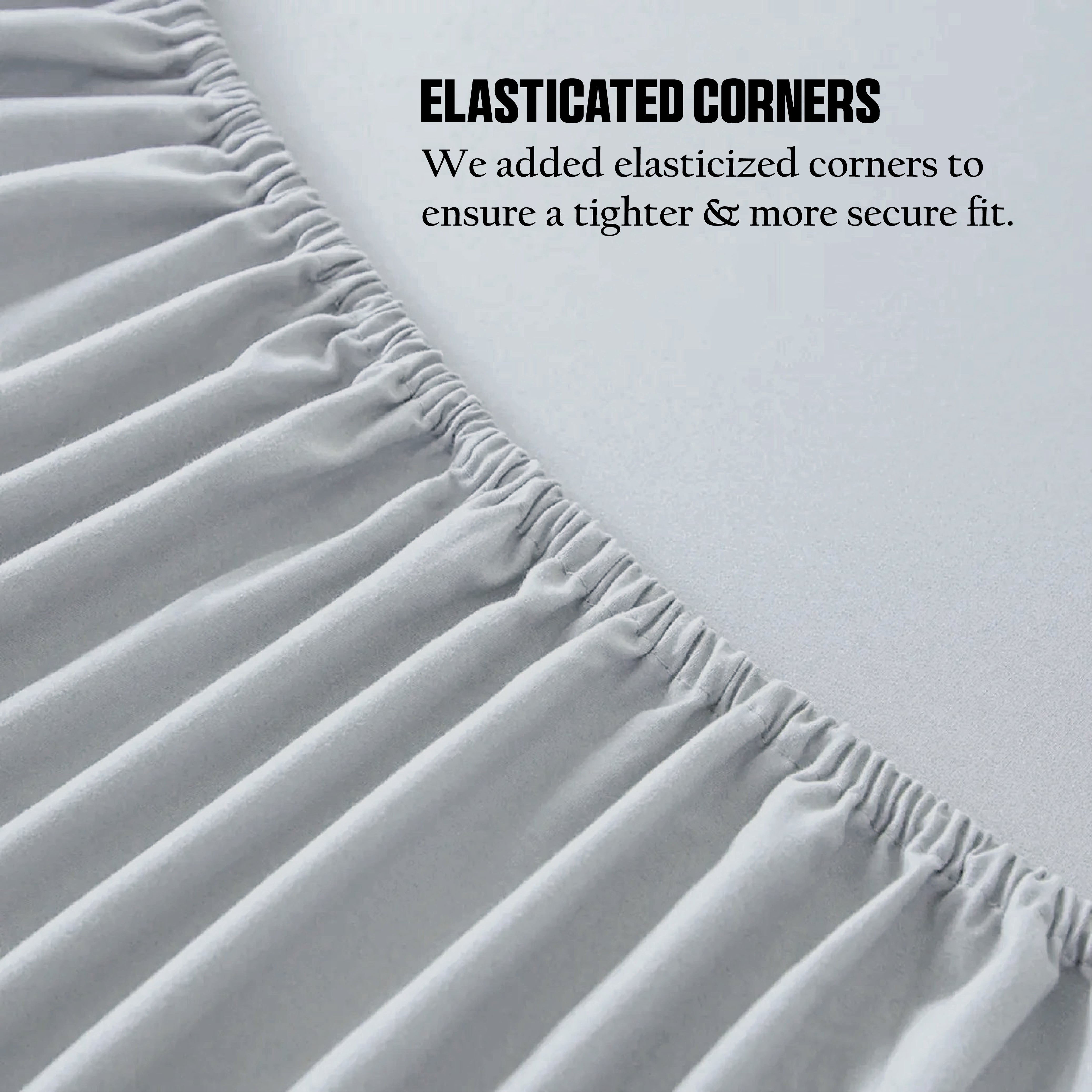 Funky gadgets Grey Luxury Poly Cotton Extra Deep Fitted Sheet Bed Sheets Bedding Set Mattress Toper Bedsheets Easy wash Fabric Pocket Bedding Sets