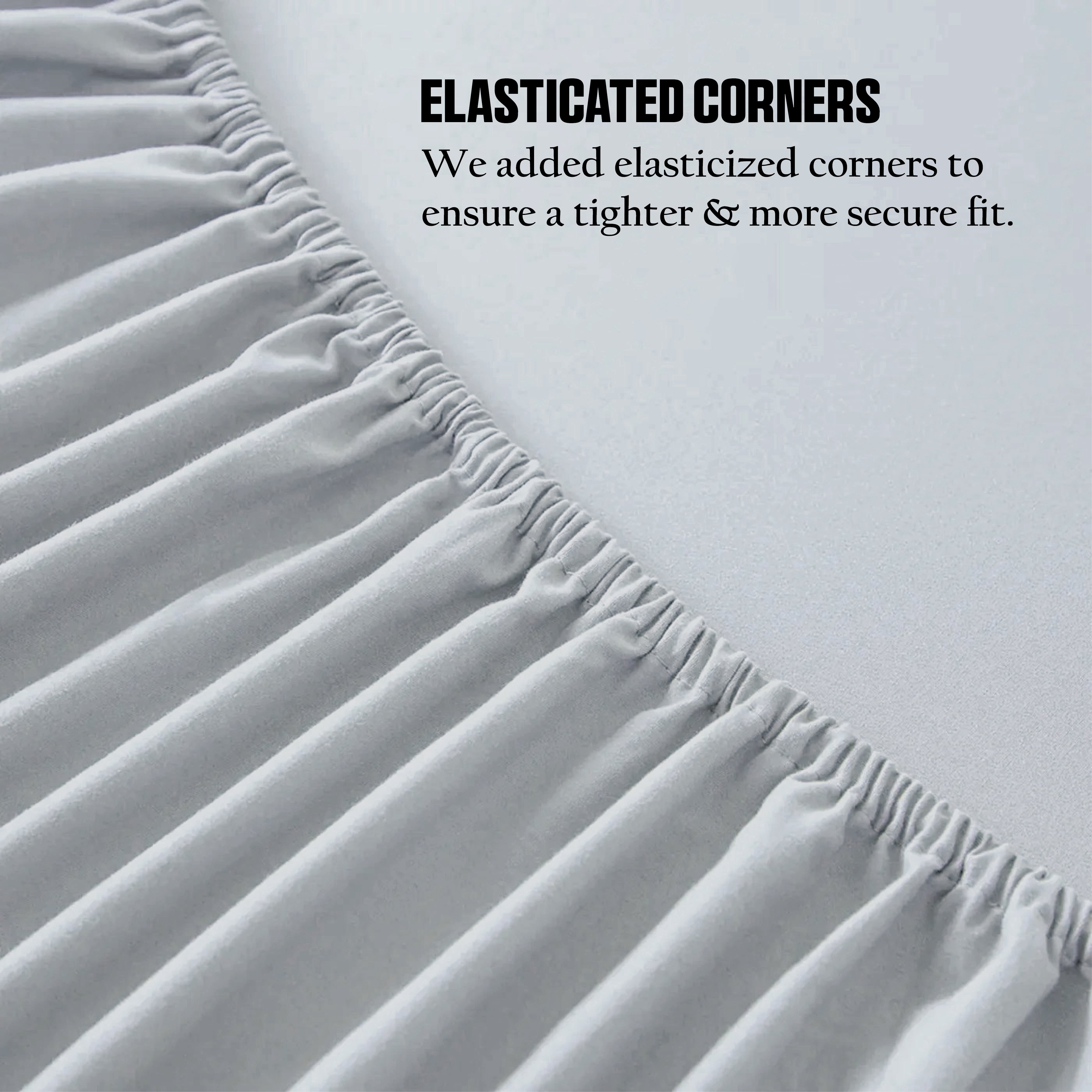 Funky gadgets Grey Luxury Poly Cotton Extra Deep Fitted Sheet Bed Sheets Bedding Set Mattress Toper Bedsheets Easy wash Fabric Pocket Bedding Sets