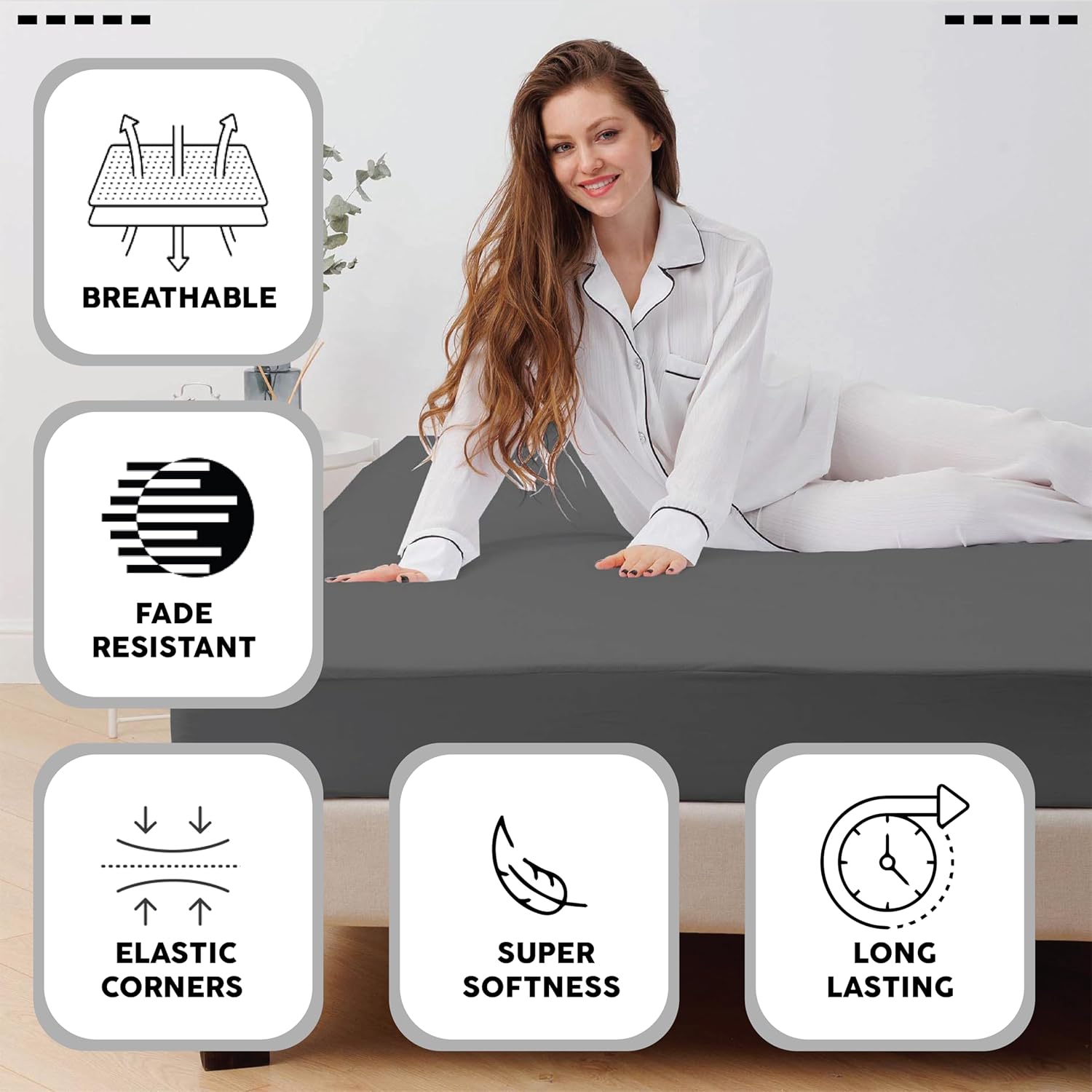 Deep pocket fitted sheets