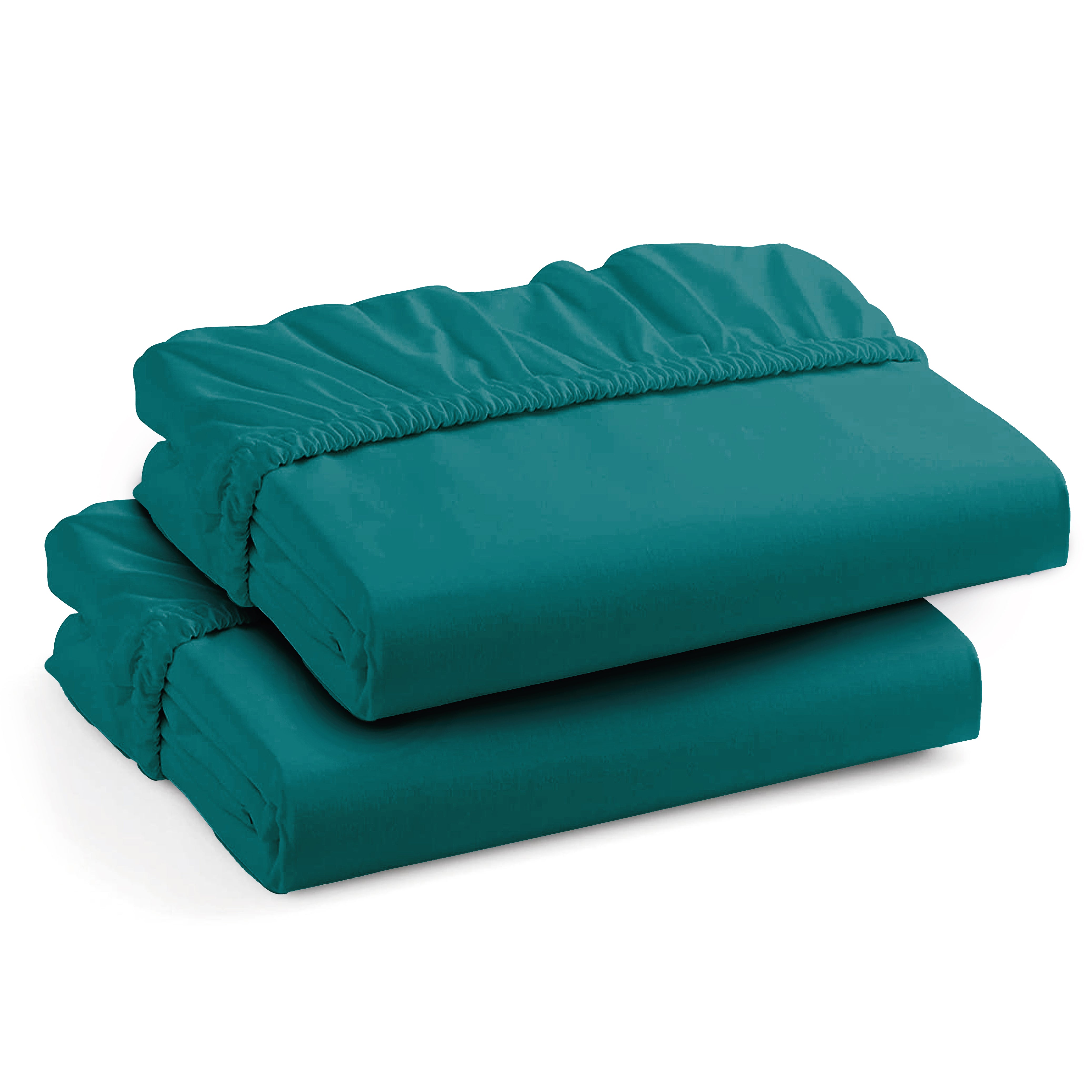 Funky gadgets Teal Luxury Poly Cotton Extra Deep Fitted Sheet Bed Sheets Bedding Set Mattress Toper Bedsheets Easy wash Fabric Pocket Bedding Sets