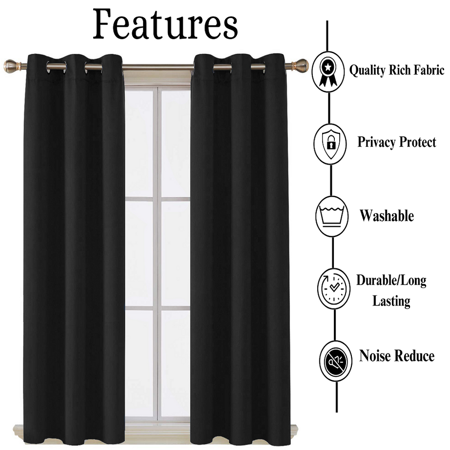 Thermal-insulated blackout curtains