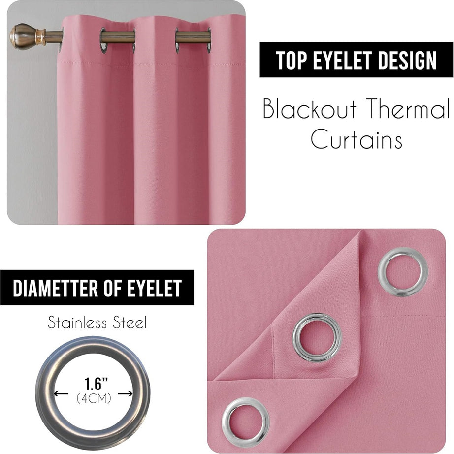 Machine-washable blackout curtains