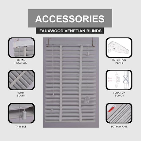 Easy to fit Faux wood blind