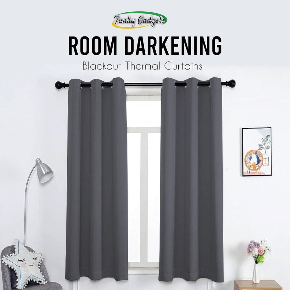 Floor-to-ceiling blackout curtains