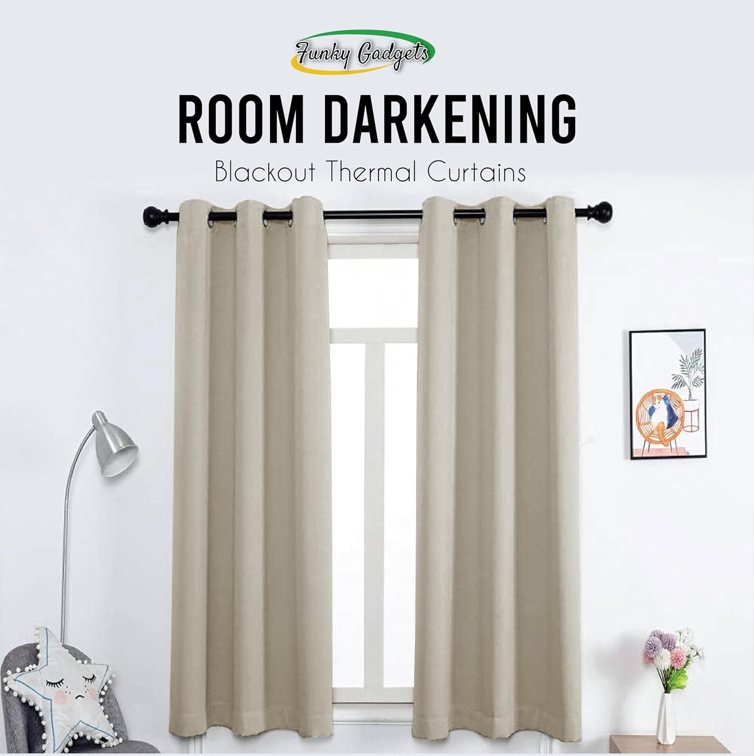  UV-protective blackout curtains