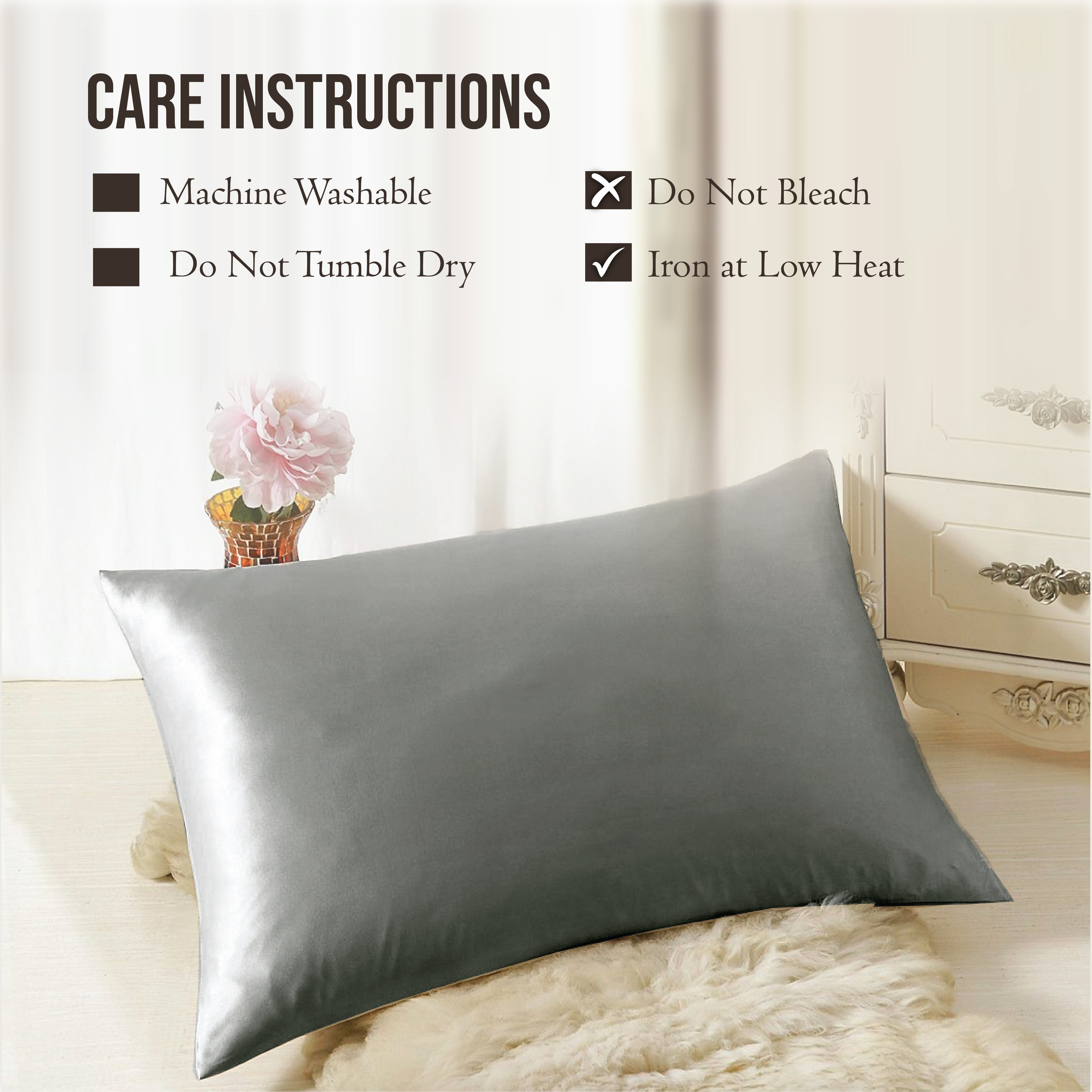  Machine washable silk pillowcase