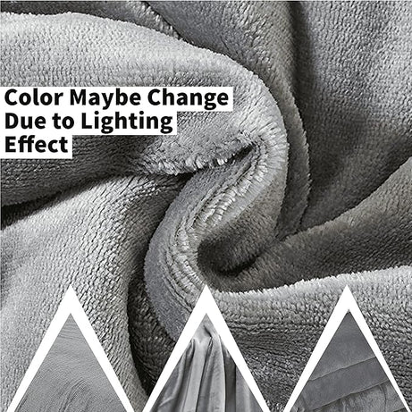 Funky gadgets Sherpa Fleece Silver grey Blanket Bed Throws Blankets For Sofas Fluffy Soft Thick Warm Blanket- Blanket Throws for Travel