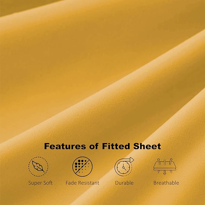 Microfiber fitted sheet for bedding