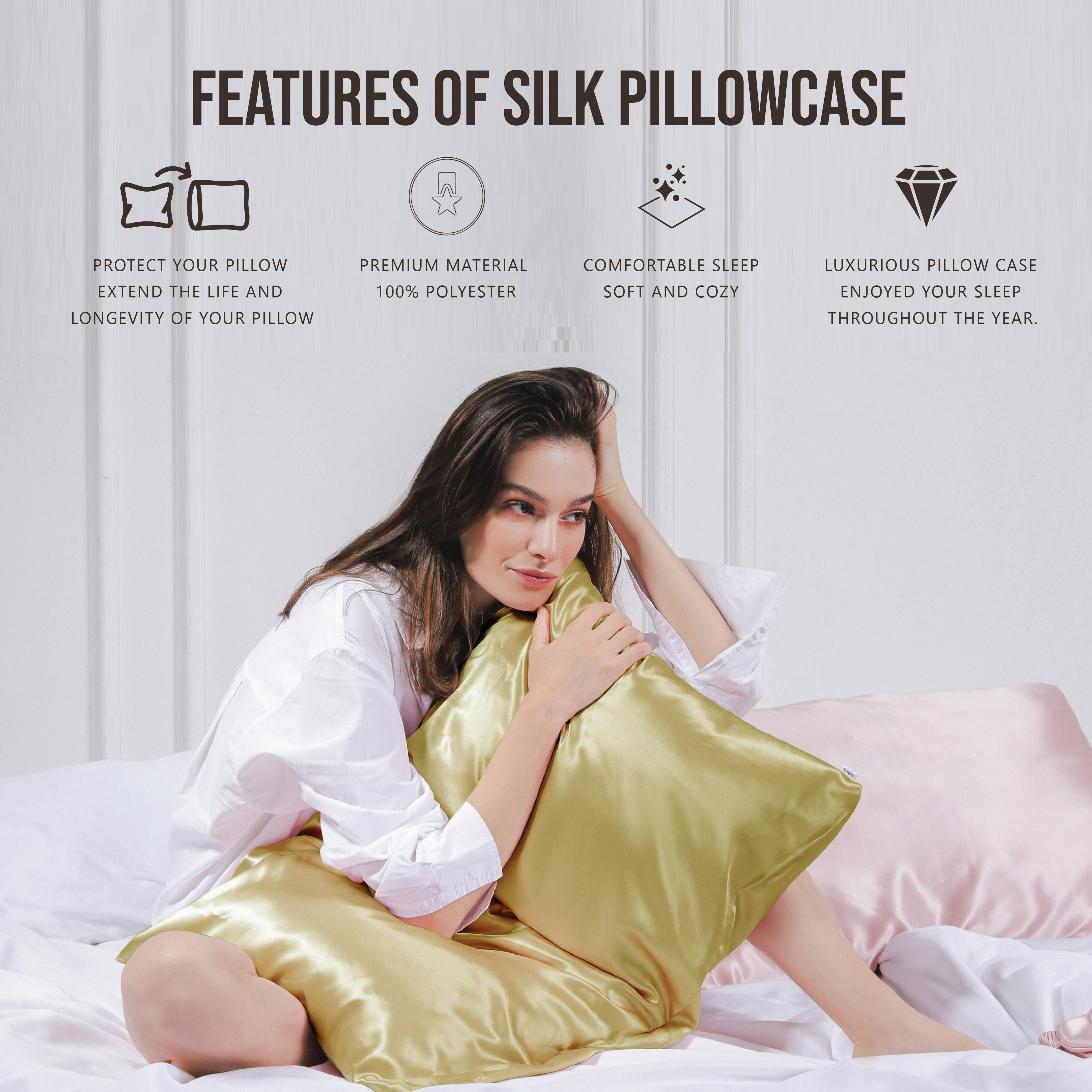 Breathable silk pillowcase