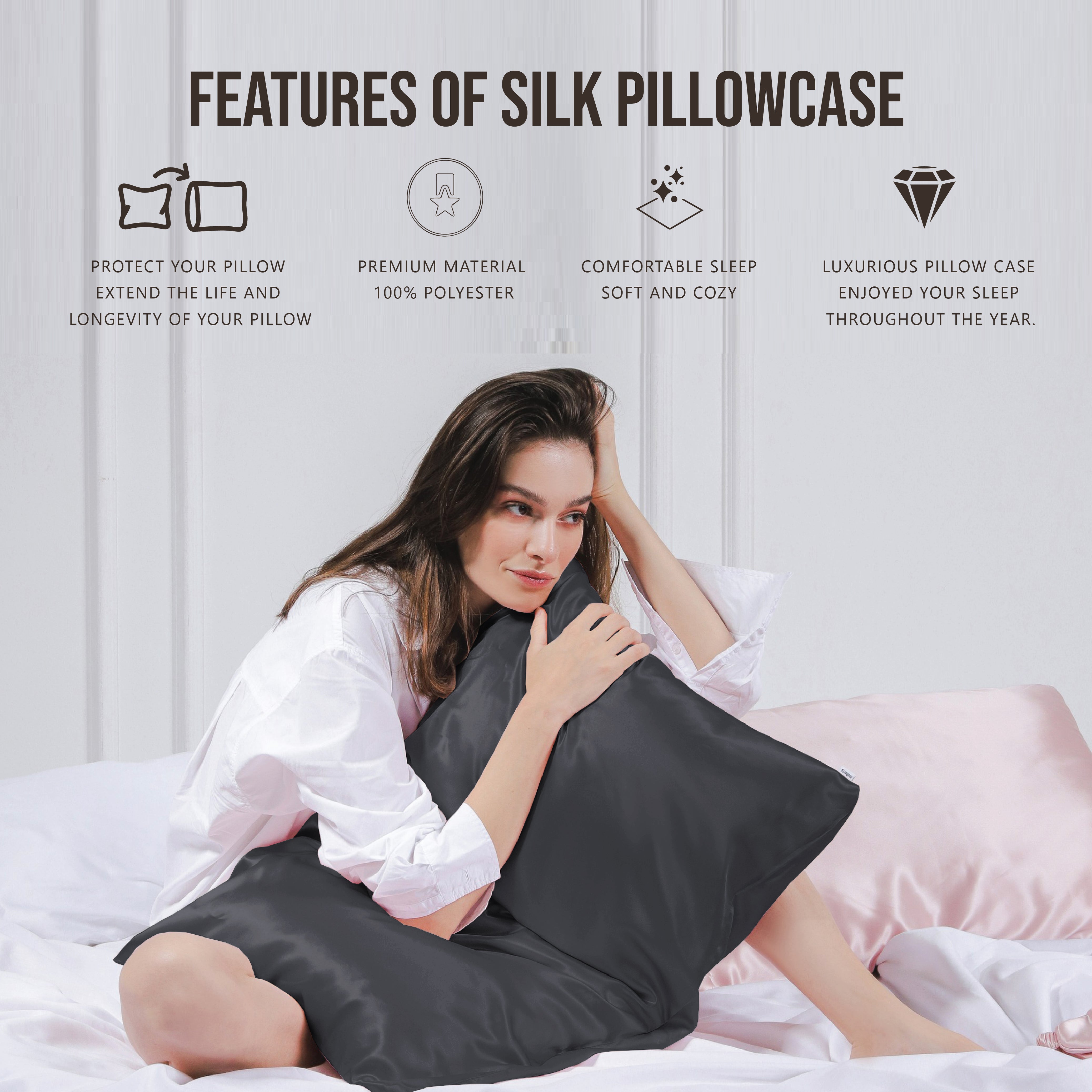  Breathable silk pillowcase