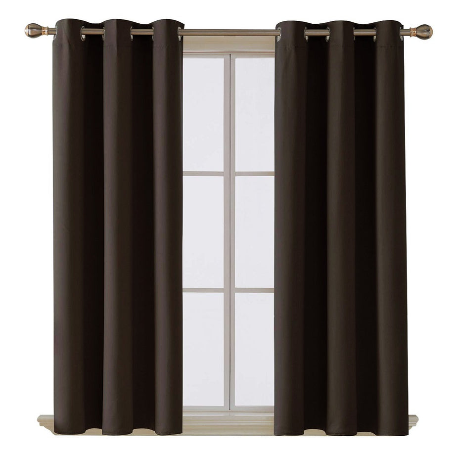 Floor-to-ceiling blackout curtains