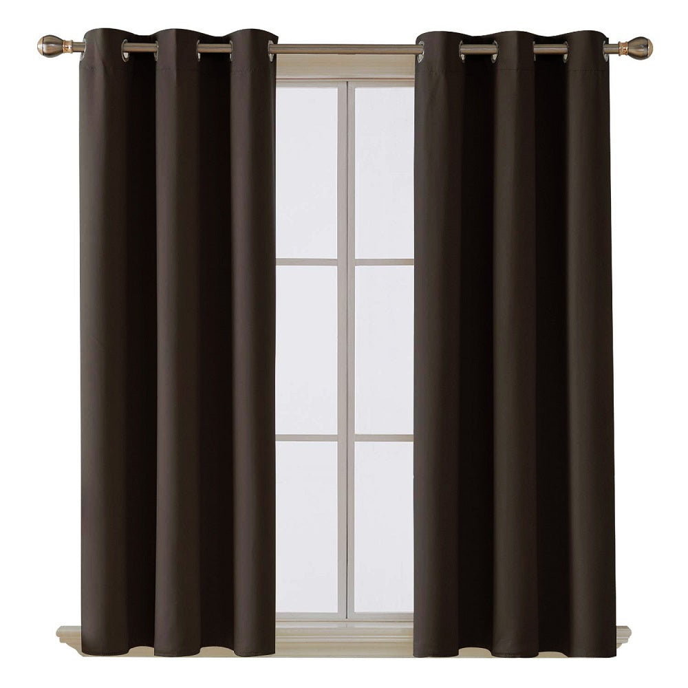 Floor-to-ceiling blackout curtains