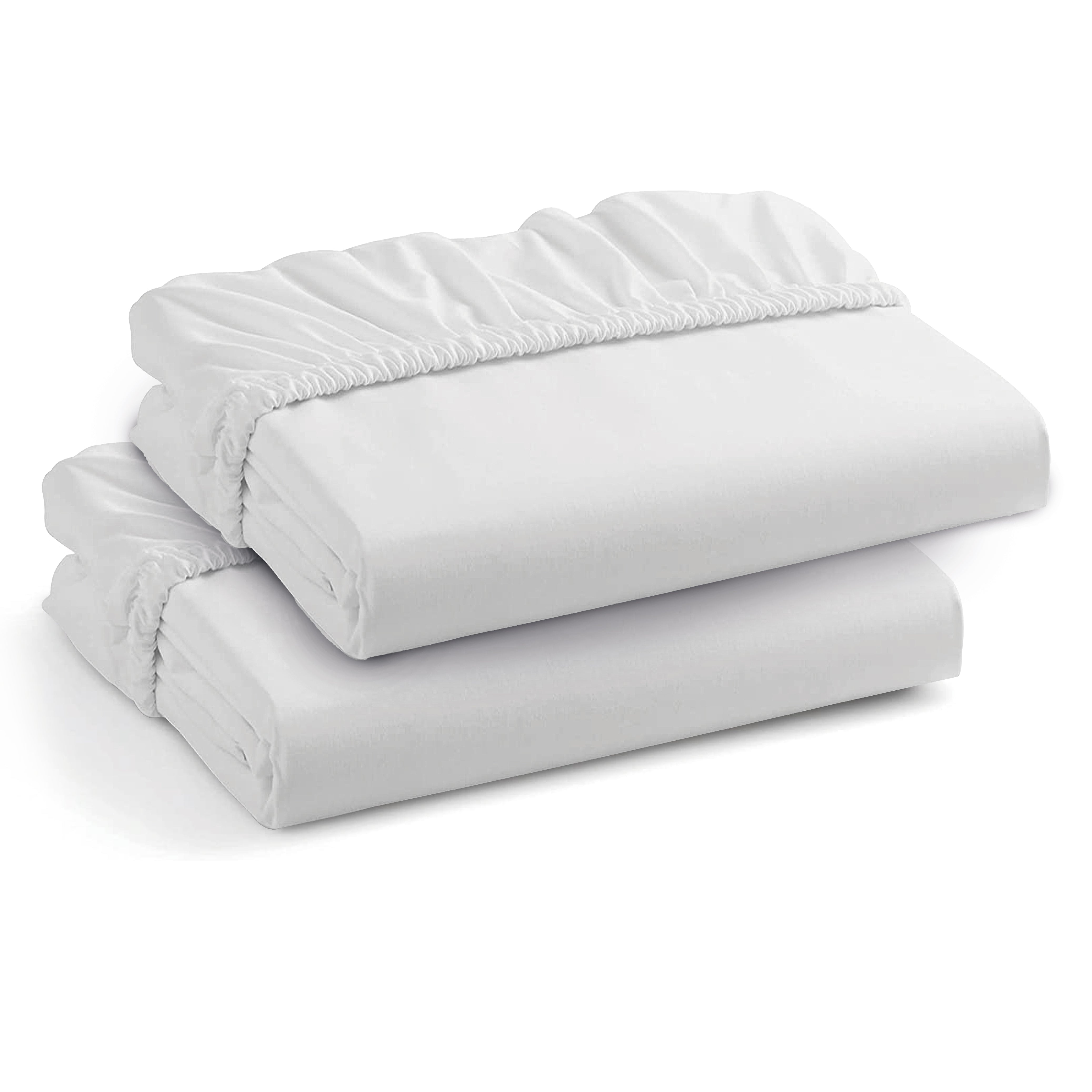 Funky gadgets White Luxury Poly Cotton Extra Deep Fitted Sheet Bed Sheets Bedding Set Mattress Toper Bedsheets Easy wash Fabric Pocket Bedding Sets