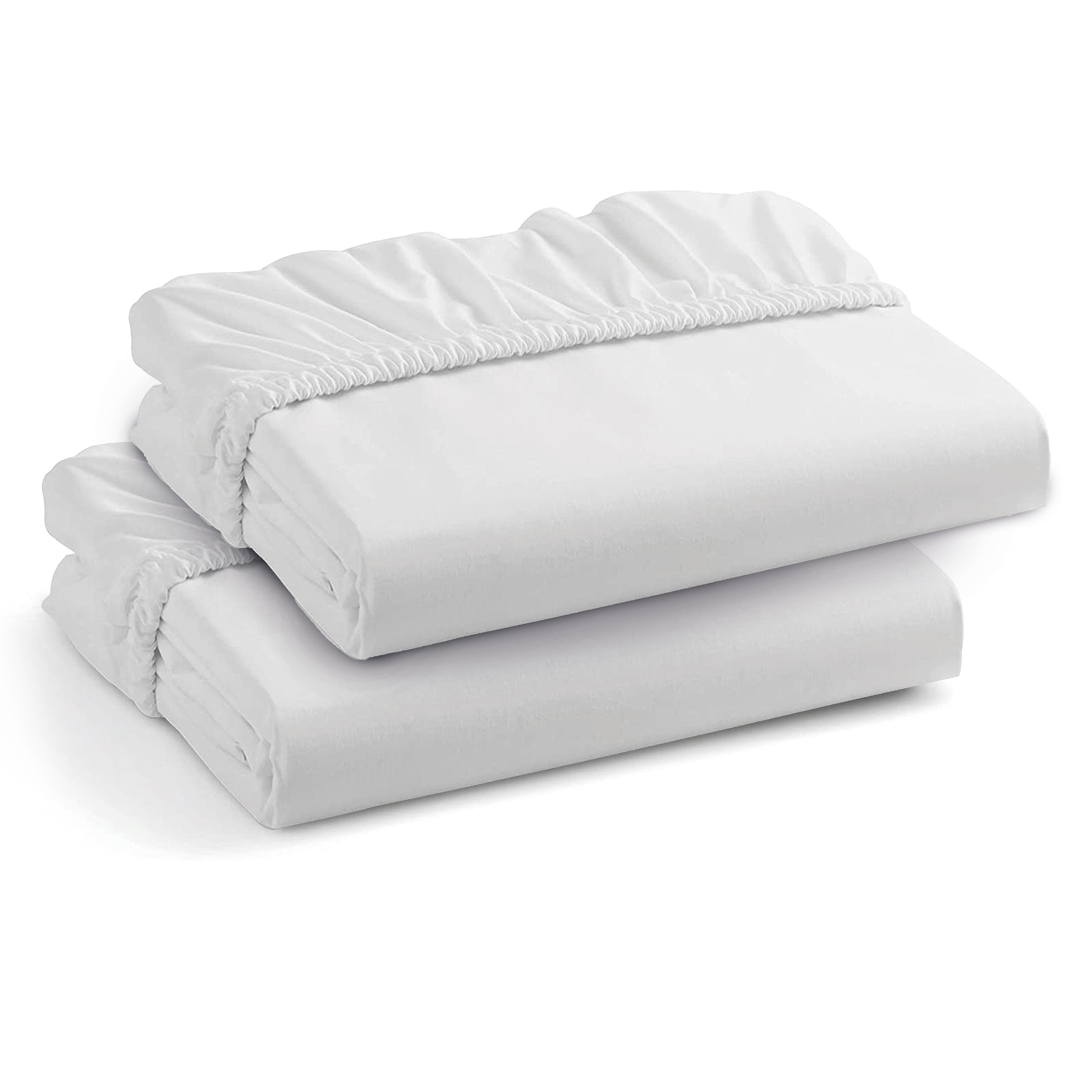 Funky gadgets White Luxury Poly Cotton Extra Deep Fitted Sheet Bed Sheets Bedding Set Mattress Toper Bedsheets Easy wash Fabric Pocket Bedding Sets