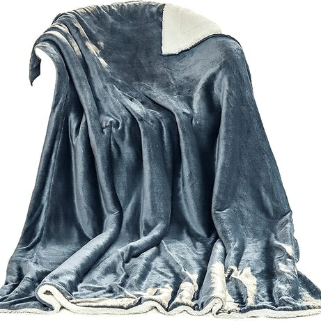 Funky gadgets Sherpa Fleece Charcoal Blanket Bed Throws Blankets For Sofas Fluffy Soft Thick Warm Blanket- Blanket Throws for Travel