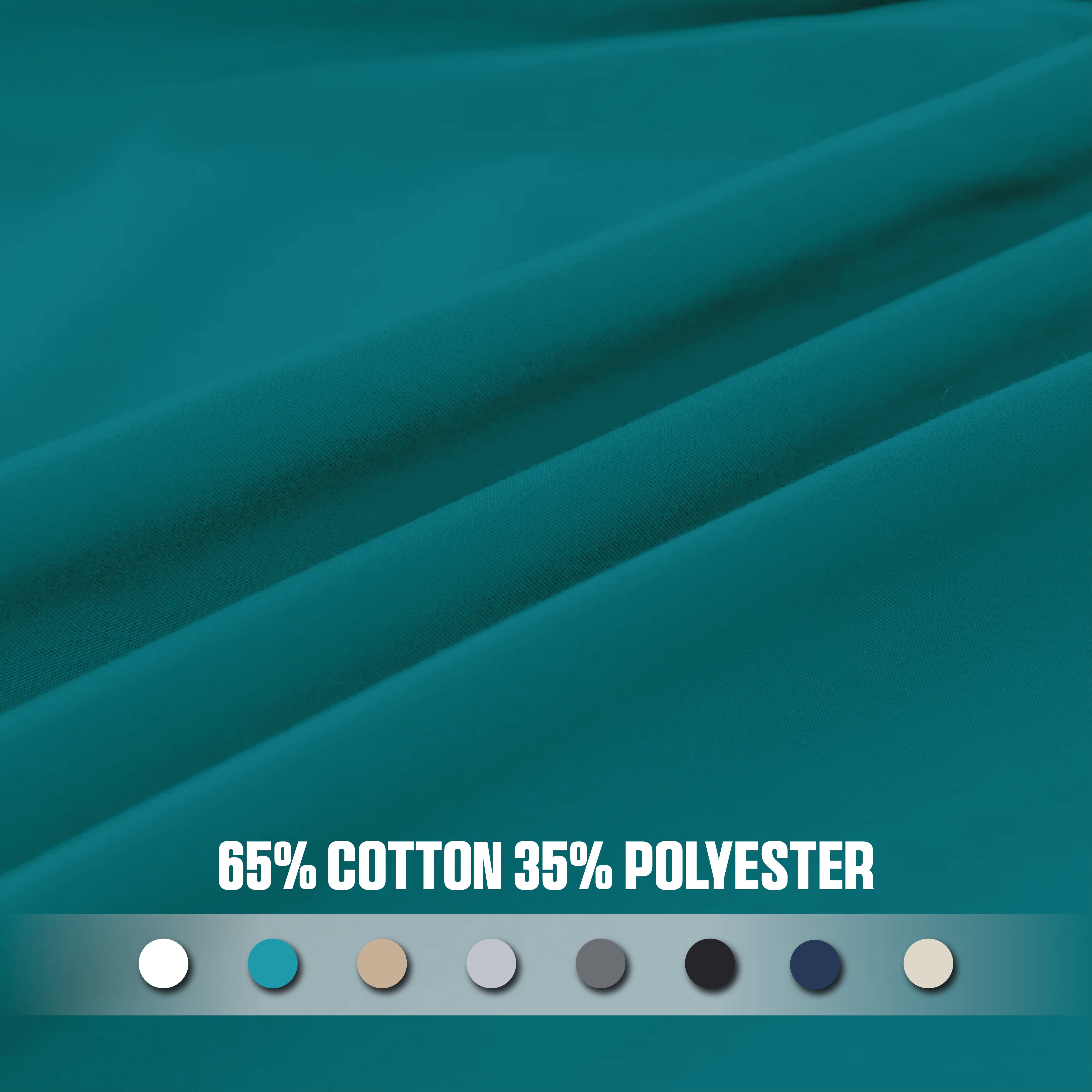 Funky gadgets Teal Luxury Poly Cotton Extra Deep Fitted Sheet Bed Sheets Bedding Set Mattress Toper Bedsheets Easy wash Fabric Pocket Bedding Sets