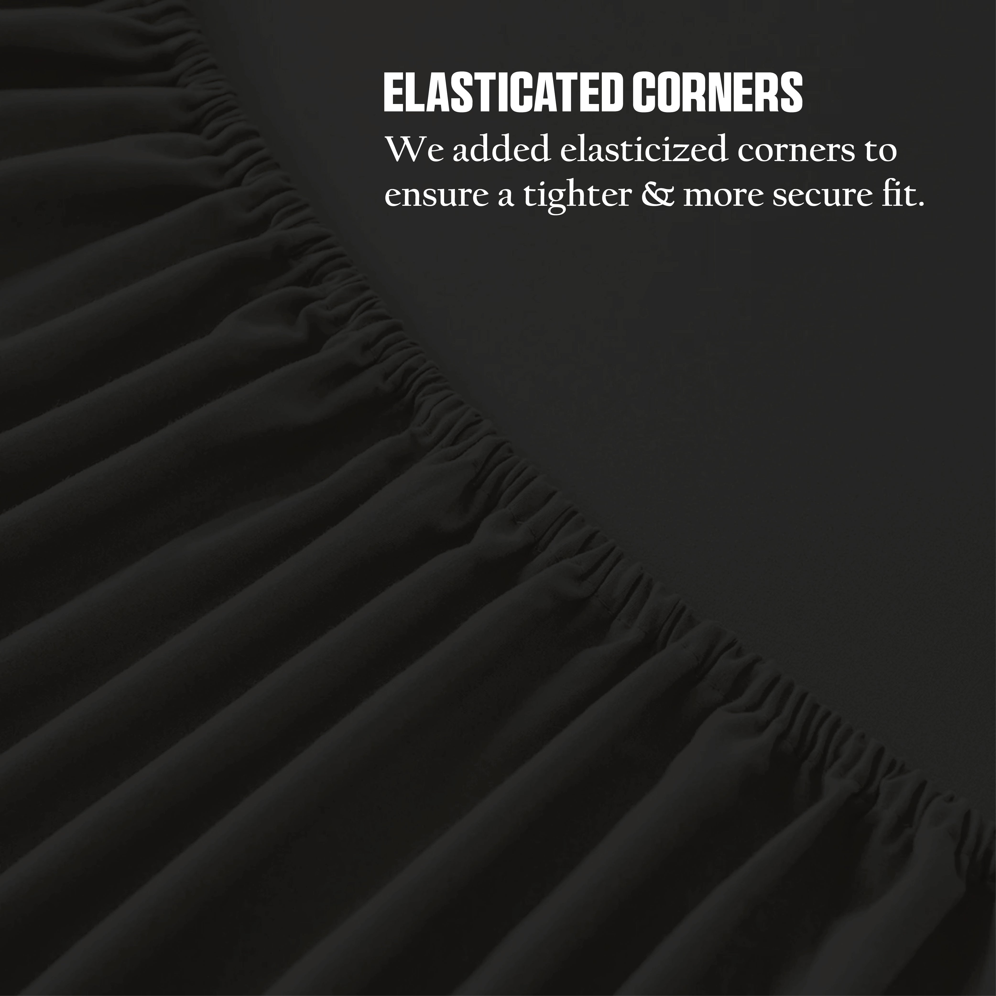 Funky gadgets Black Luxury Poly Cotton Extra Deep Fitted Sheet Bed Sheets Bedding Set Mattress Toper Bedsheets Easy wash Fabric Pocket Bedding Sets