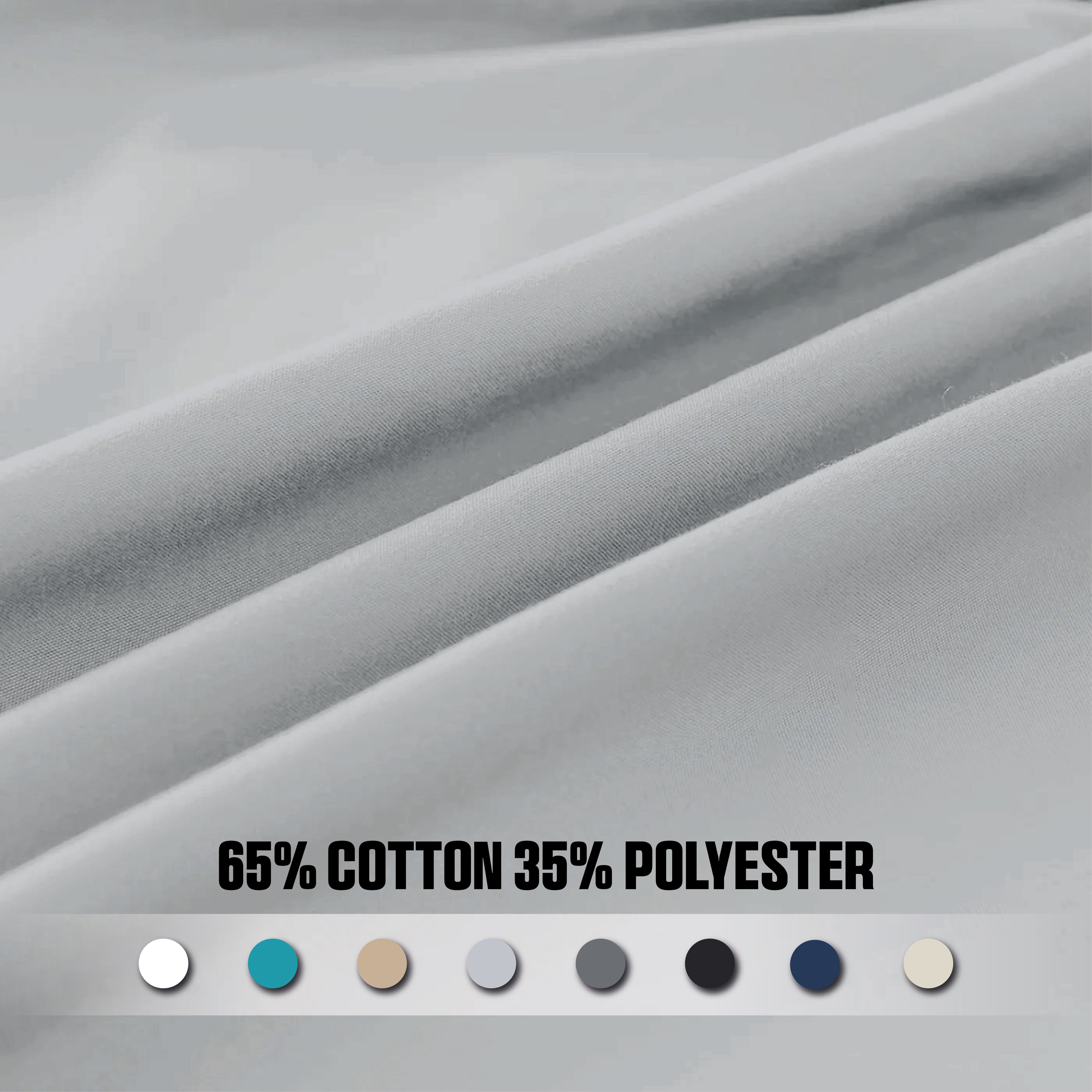 Funky gadgets Grey Luxury Poly Cotton Extra Deep Fitted Sheet Bed Sheets Bedding Set Mattress Toper Bedsheets Easy wash Fabric Pocket Bedding Sets