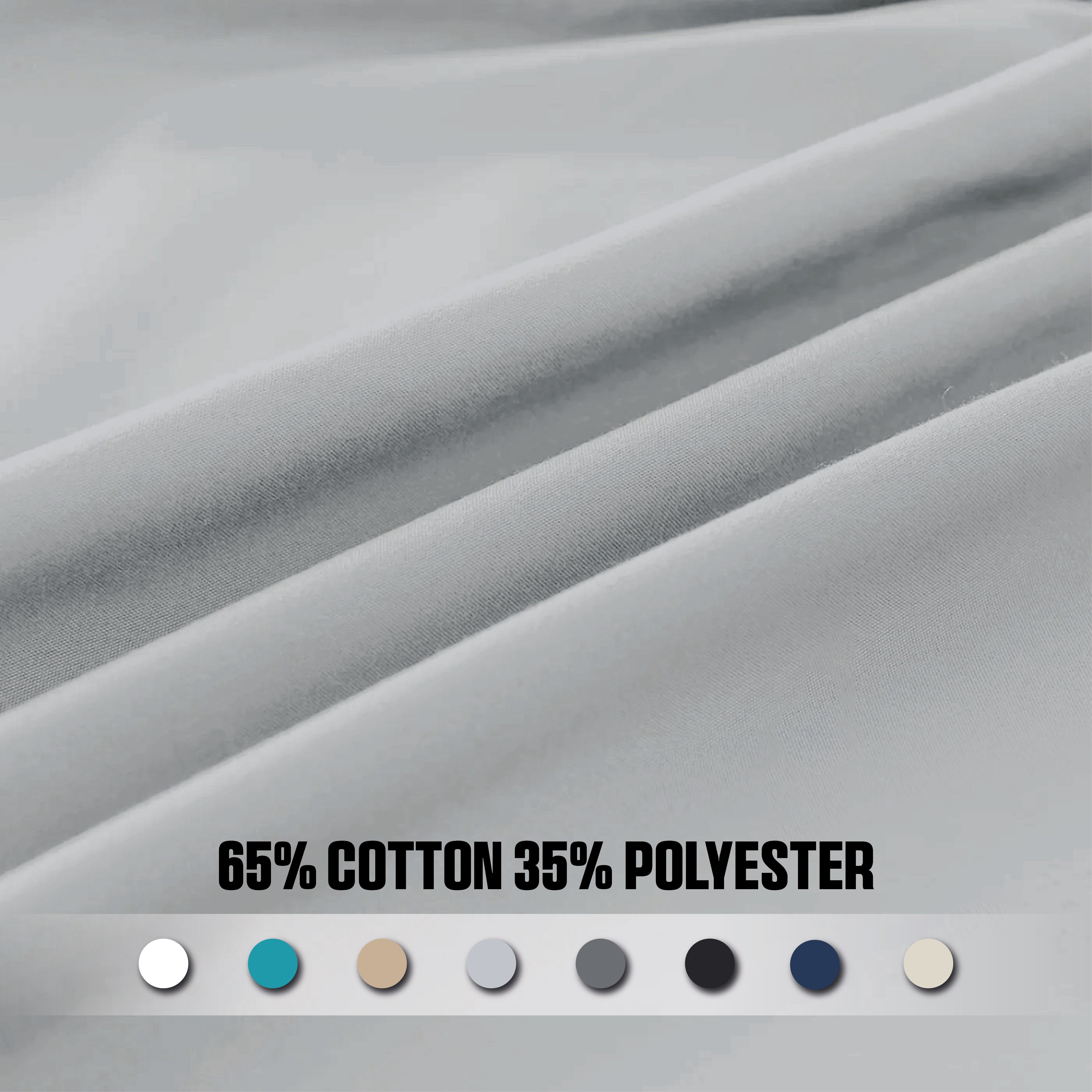 Funky gadgets Grey Luxury Poly Cotton Extra Deep Fitted Sheet Bed Sheets Bedding Set Mattress Toper Bedsheets Easy wash Fabric Pocket Bedding Sets